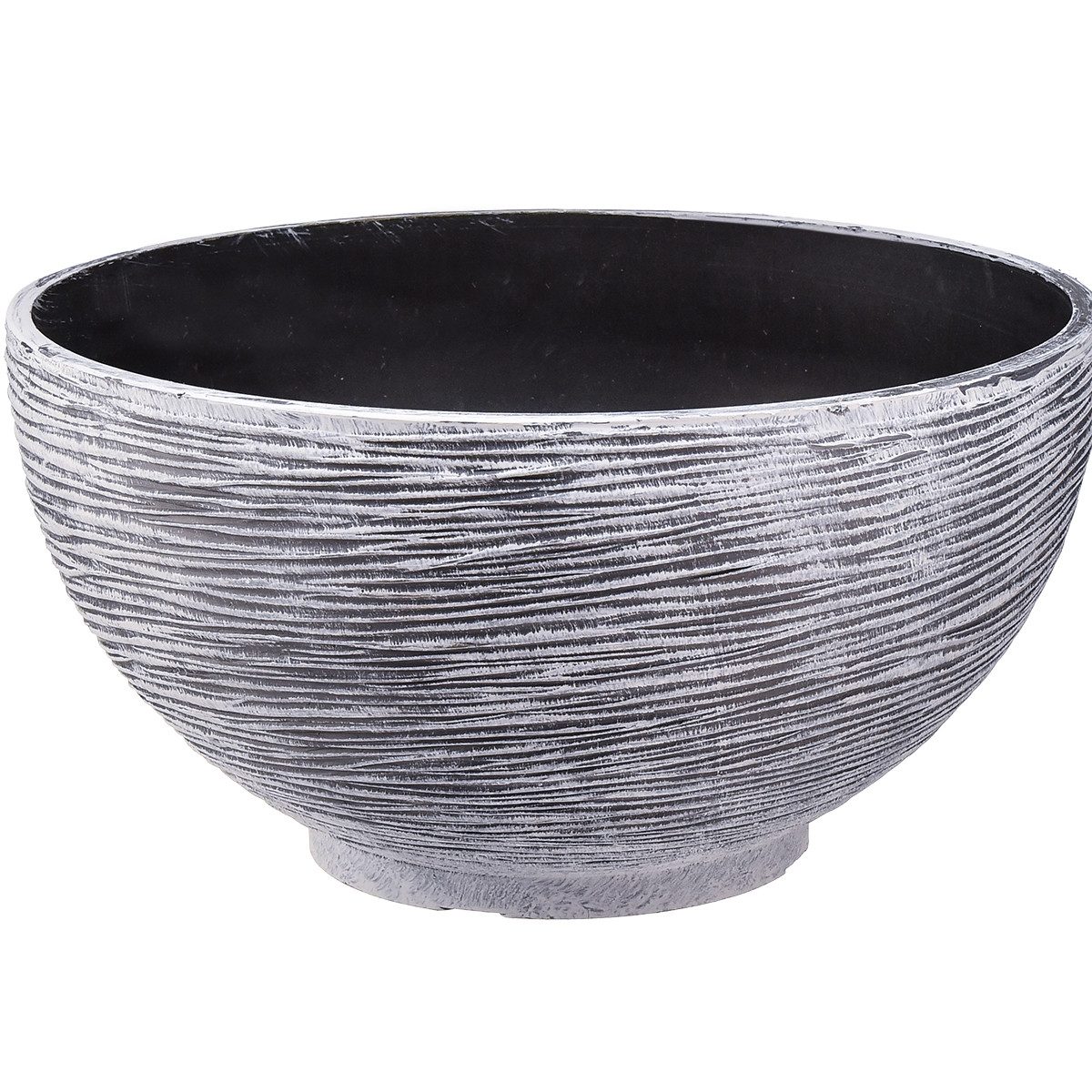 Florists Products Blumentopf Runde Dekoschale Pflanzschale Grau Schwarz Kunststoff Ø35cm