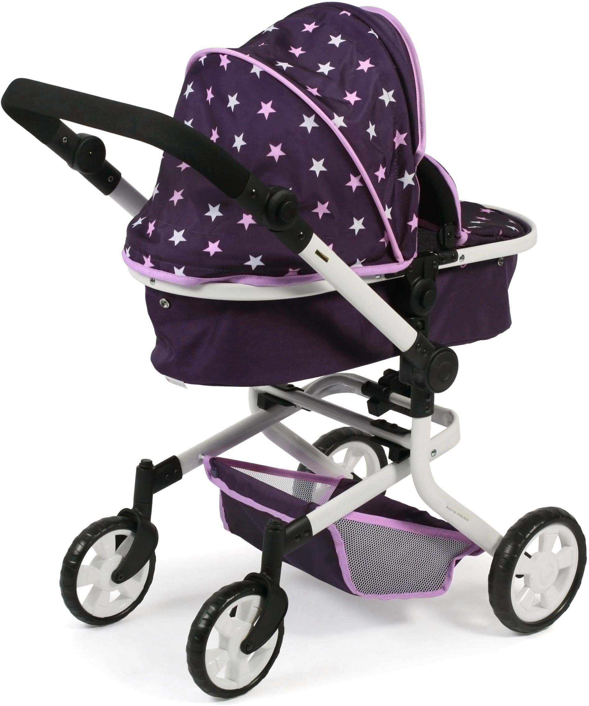 CHIC2000 Kombi-Puppenwagen Mika, Stars Lila, mit schwenkbaren Vorderrädern günstig online kaufen