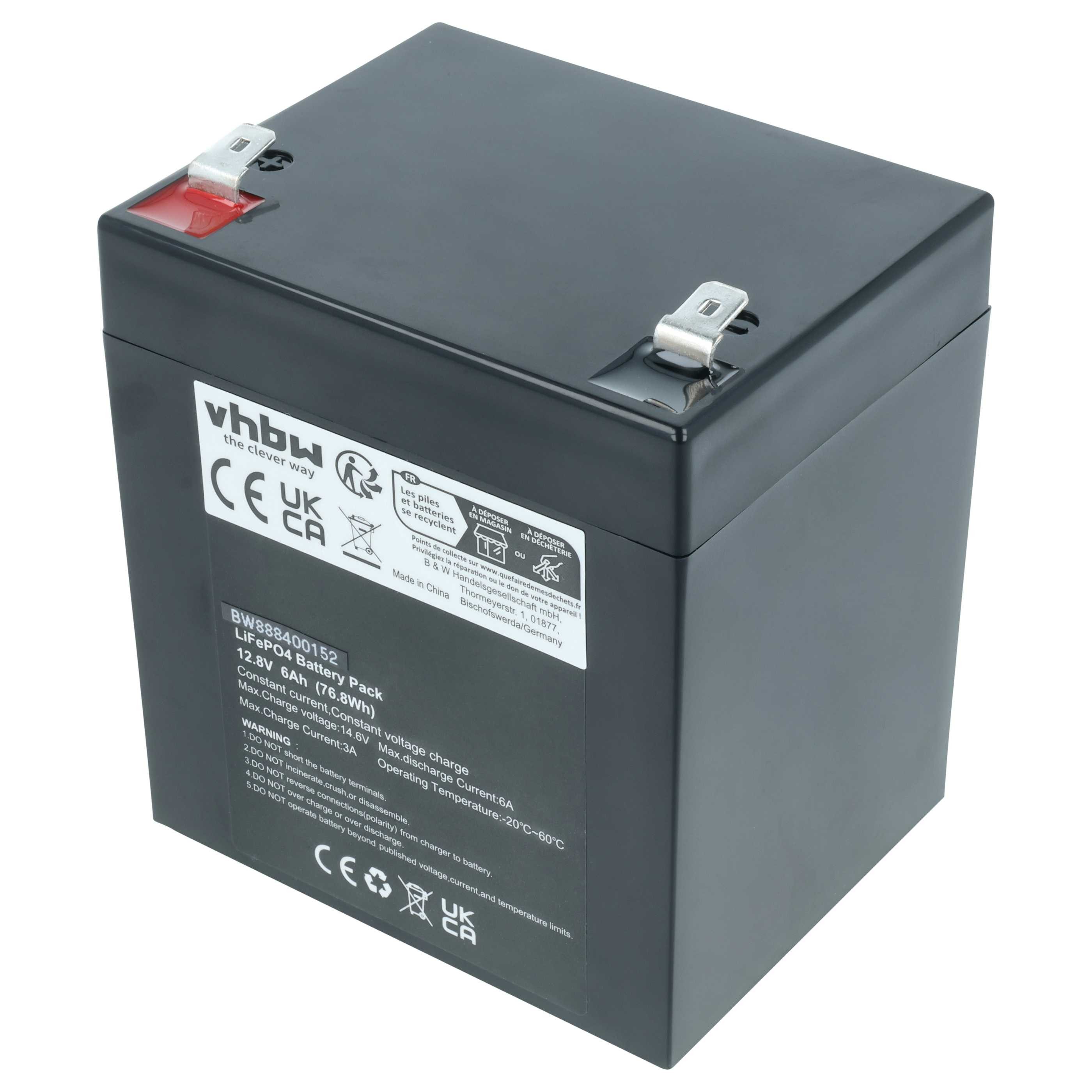 vhbw Akku Ersatz für APC RBC44, RBC43, RBC140 für Wohnwagen (6 Ah, 12,8 V, Akku Akku LiFePO4 6000 mAh (12,8 V, 1 St), Leistungsfähiger Austausch-Akku für Outdoor Lautsprecher