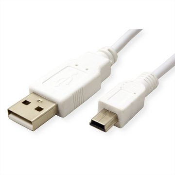 VALUE USB 2.0 Kabel USB-Kabel, USB 2.0 Typ A Männlich (Stecker), USB 2.0 Typ 5-pin Mini Männlich (Stecker) (80.0 cm), Typ A - 5-Pin Mini