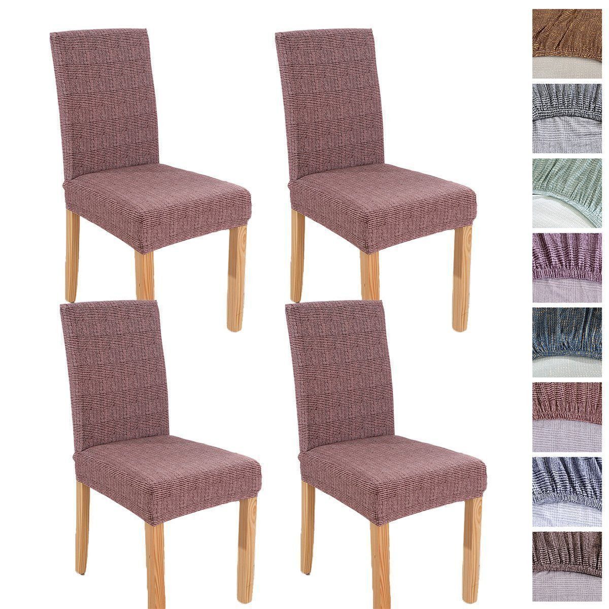BYSURE Stuhlhusse, 2er 4er 6er Set Elastizität Stuhlbezug für Heim Stuhl Esszimmer