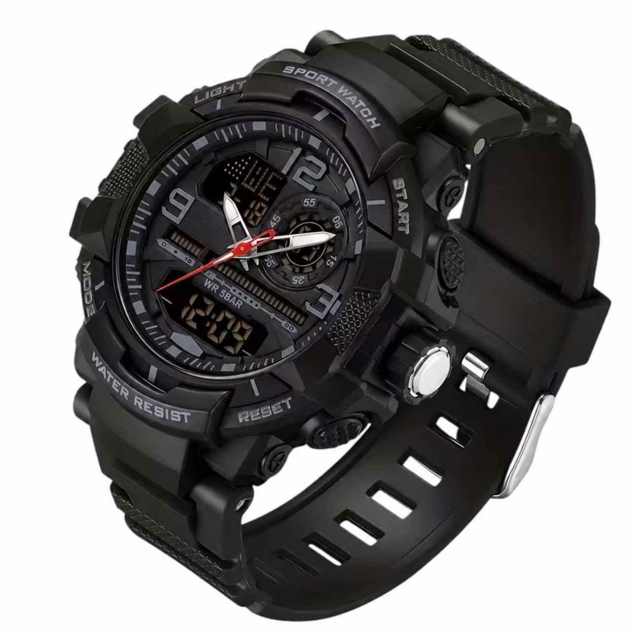 Taffstyle Quarzuhr Herren Sportuhr Chronograph Analog Digital mit Stoppuhr und Licht, (Markanter Outdoor Look mit Alarm und Kalender für aktive Tage - Geschenke für Männer), ideal auch als Geschenk