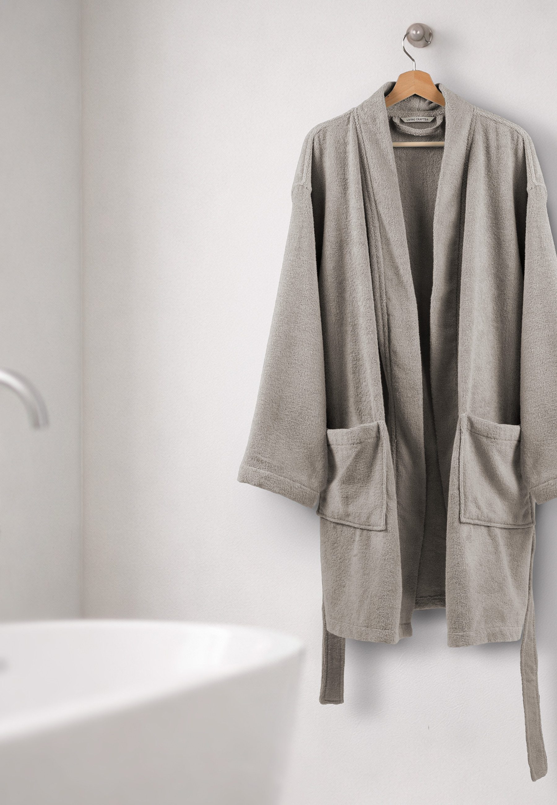 LIVING CRAFTS Bademantel BARI, GOTS zertifiziert