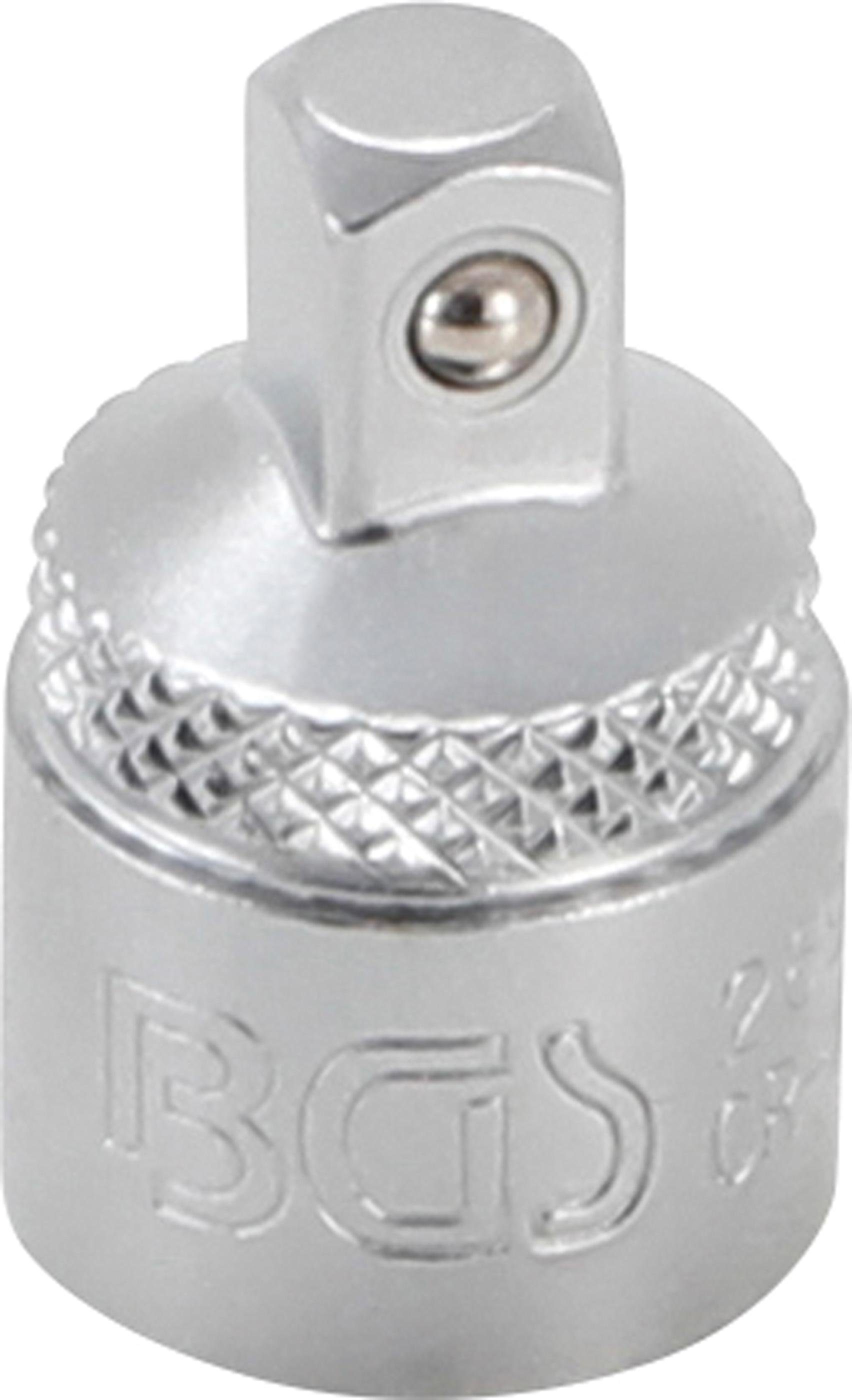 BGS technic Ratschenringschlüssel Steckschlüssel-Adapter, Innenvierkant 10 mm (3/8) - Außenvierkant 6,3 mm (1/4)