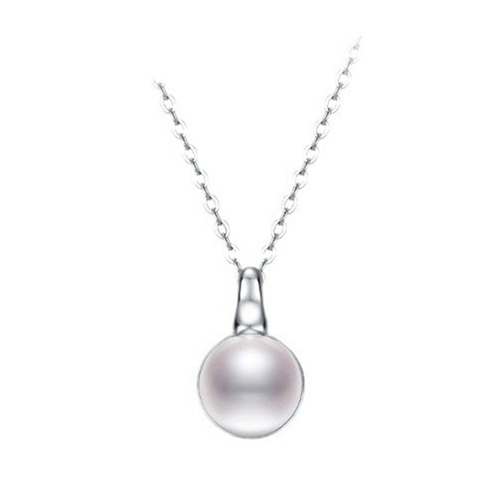 WaKuKa Charm-Kette Perlenanhänger S925 Silber Halskette Damen Schmuck Geschenk (1-tlg)
