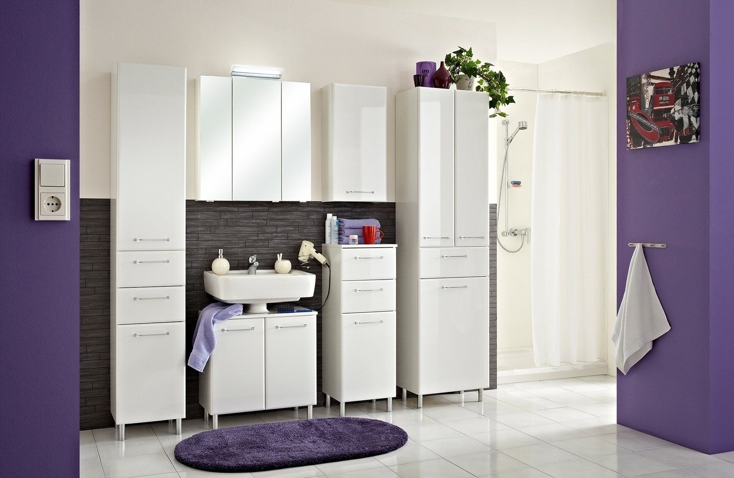 smart Midischrank  Onda ¦ weiß ¦ Maße (cm): B: 35 H: 90,5 T: 33.0 Schränke günstig online kaufen