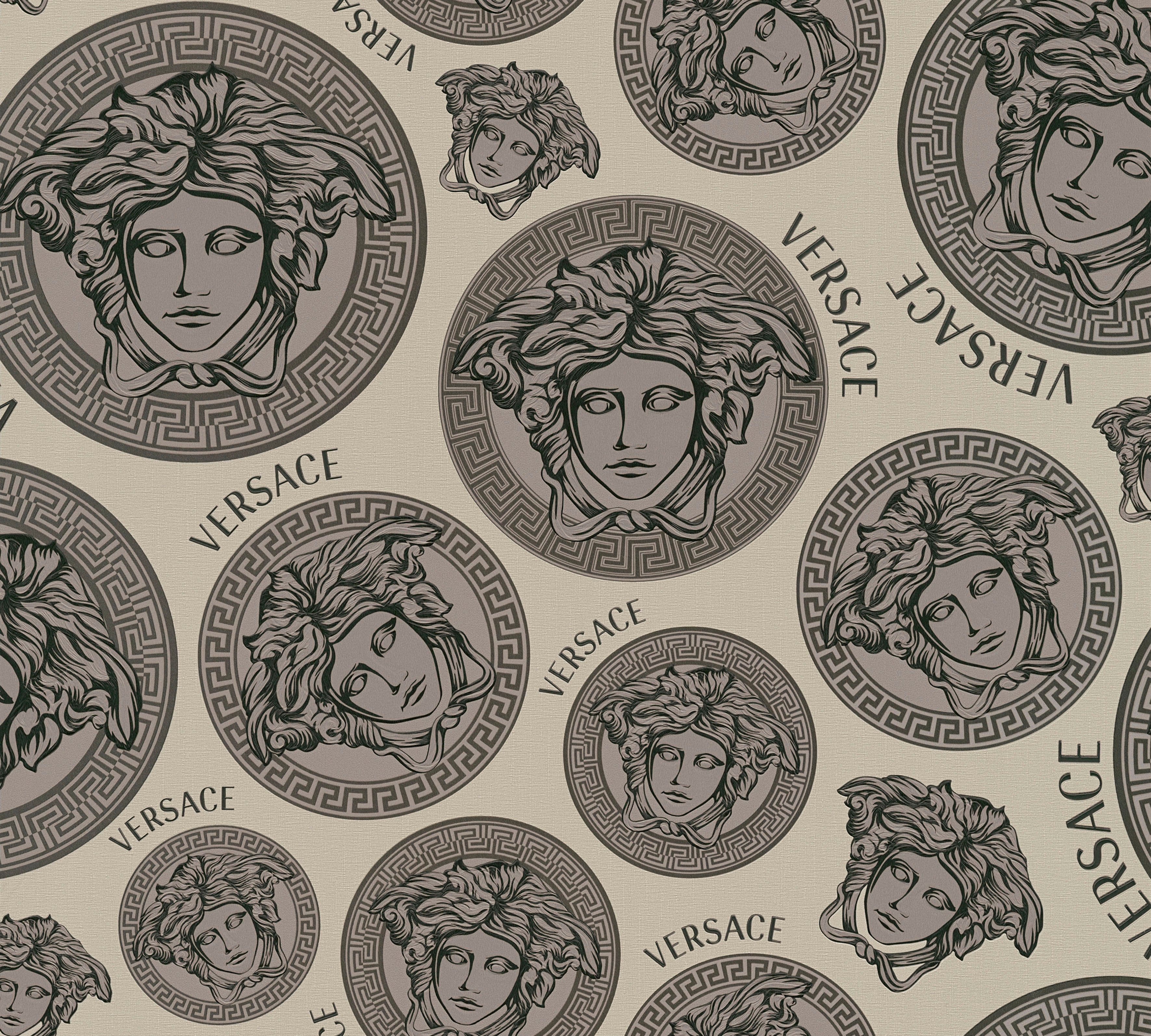 Versace Vliestapete Wallpaper Versace 5 Medusakopf, günstig online kaufen