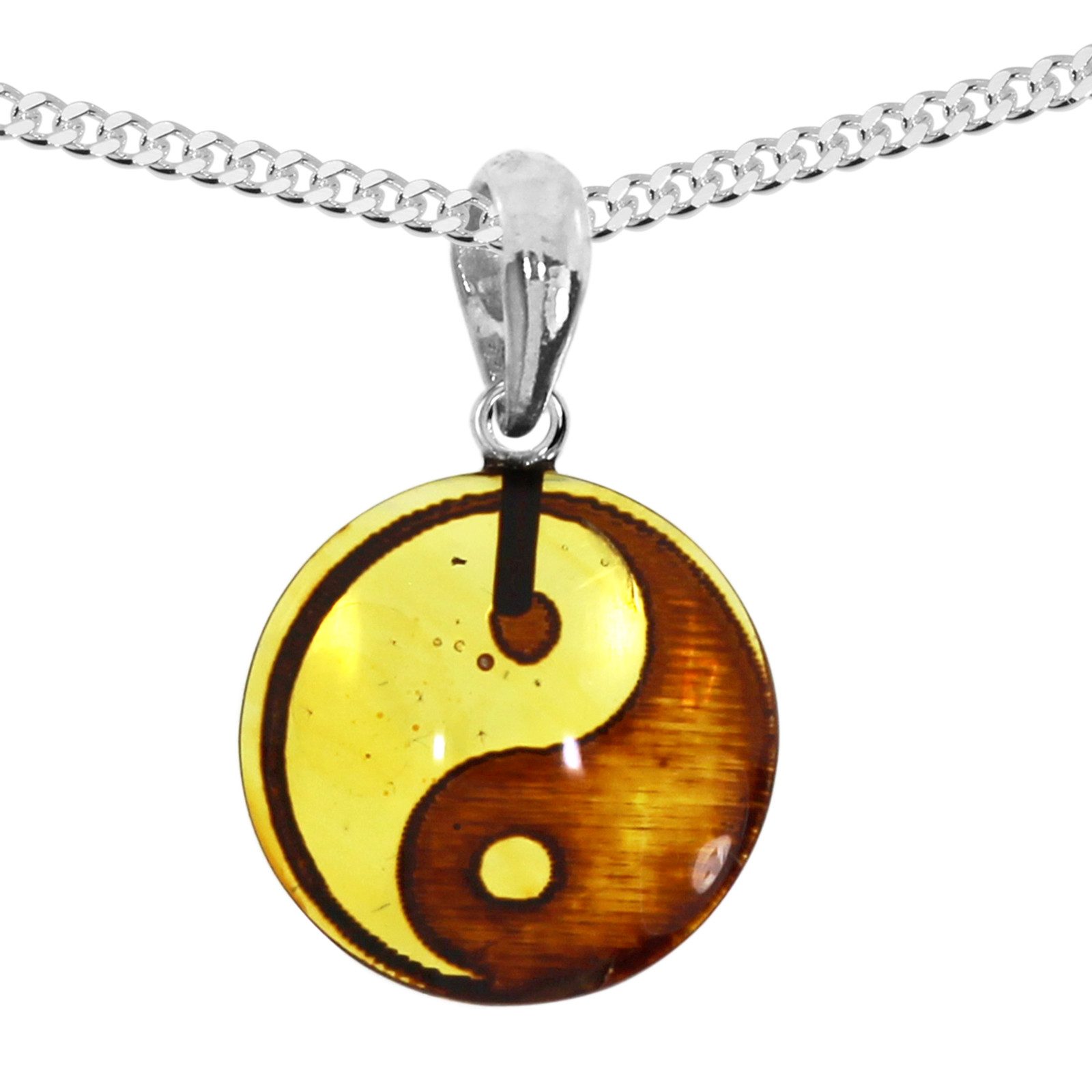 OSTSEE-SCHMUCK Kette mit Anhänger Ostsee-Schmuck Kette mit Anhänger Yin-Yan günstig online kaufen