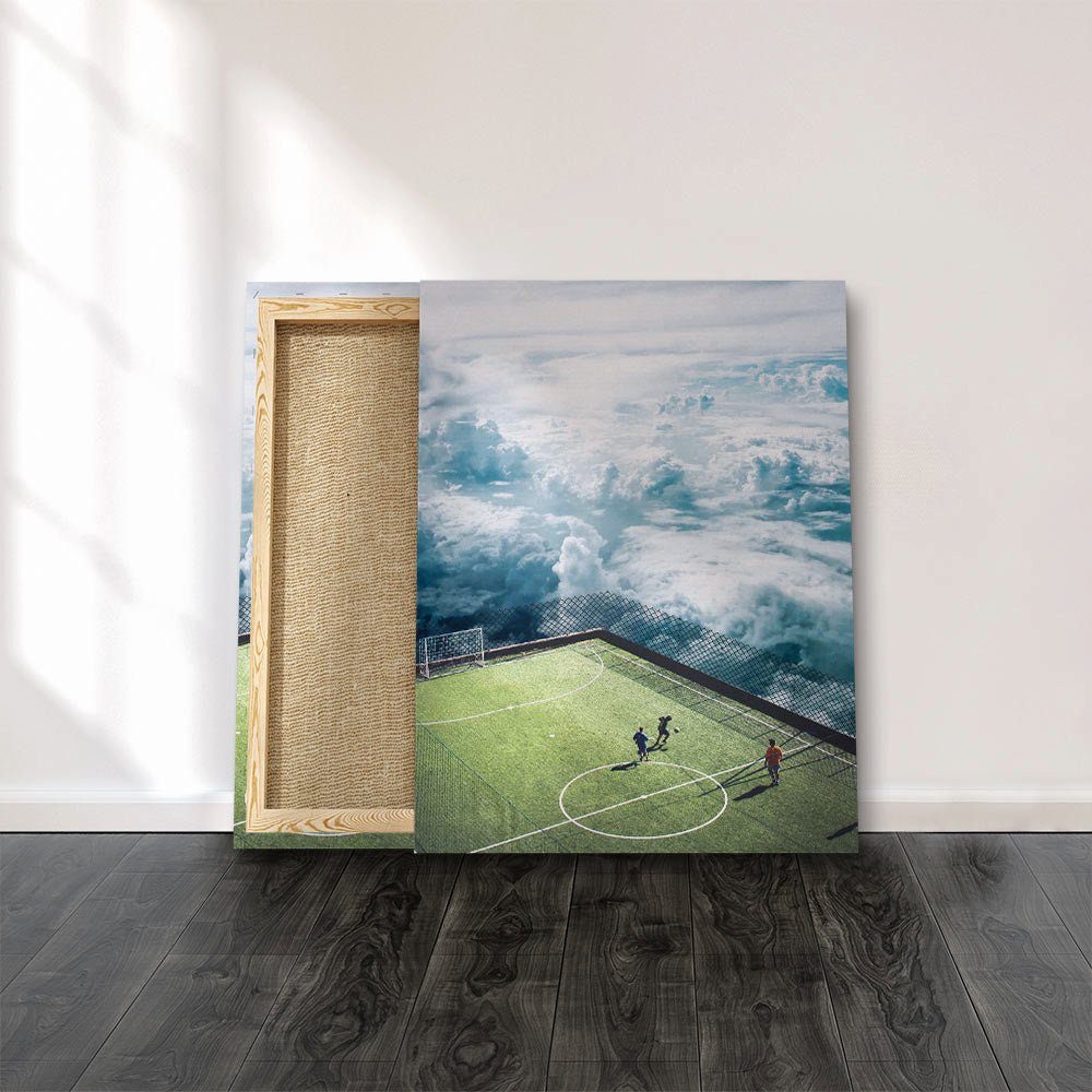 Wandbild Moderne vom Leinwandbild, ohne Fußballplatz Rahmen DOTCOMCANVAS®
