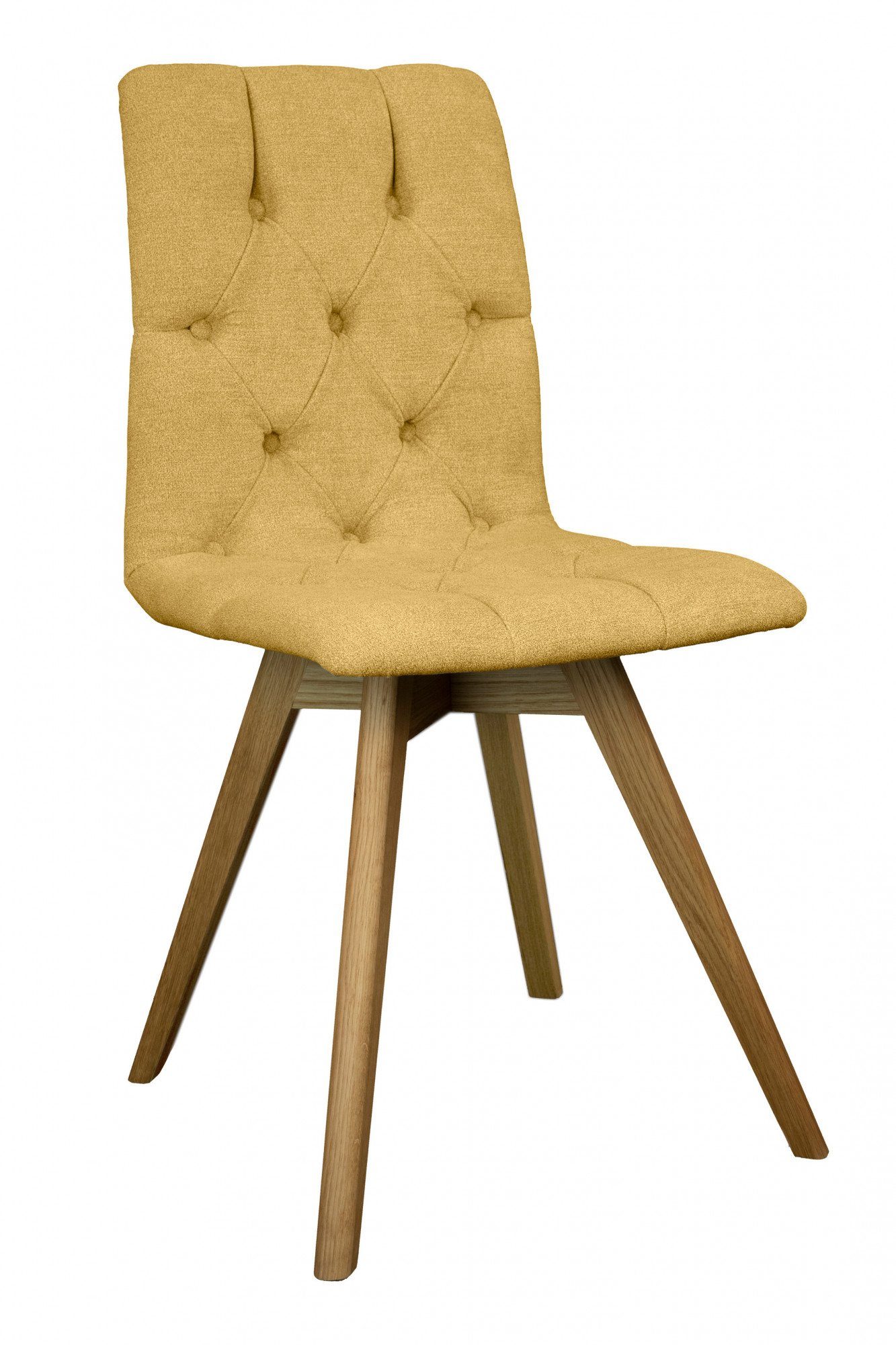 OTTO home Esszimmerstuhl Rania (Set, 2 St), Massivholzgestell, mit Knopfheftung