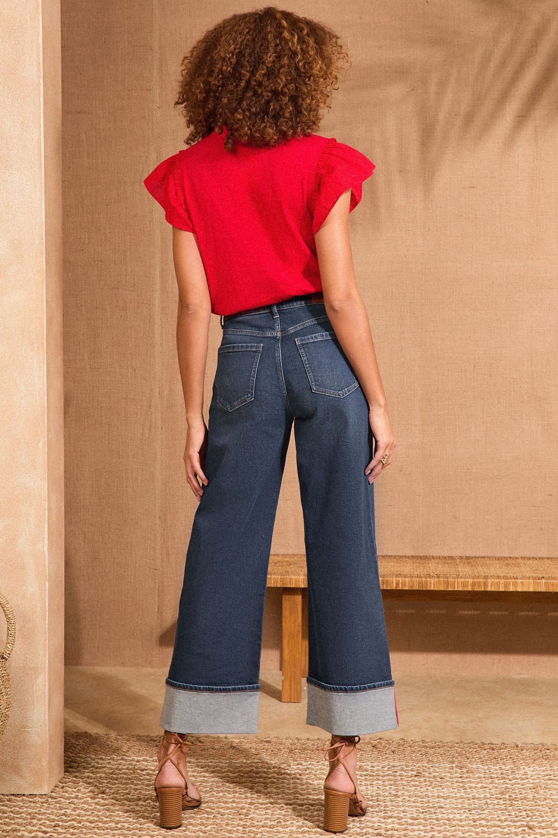 Love & Roses Weite Jeans Love & Roses Jeans mit weitem Bein und Umschlag (1 günstig online kaufen