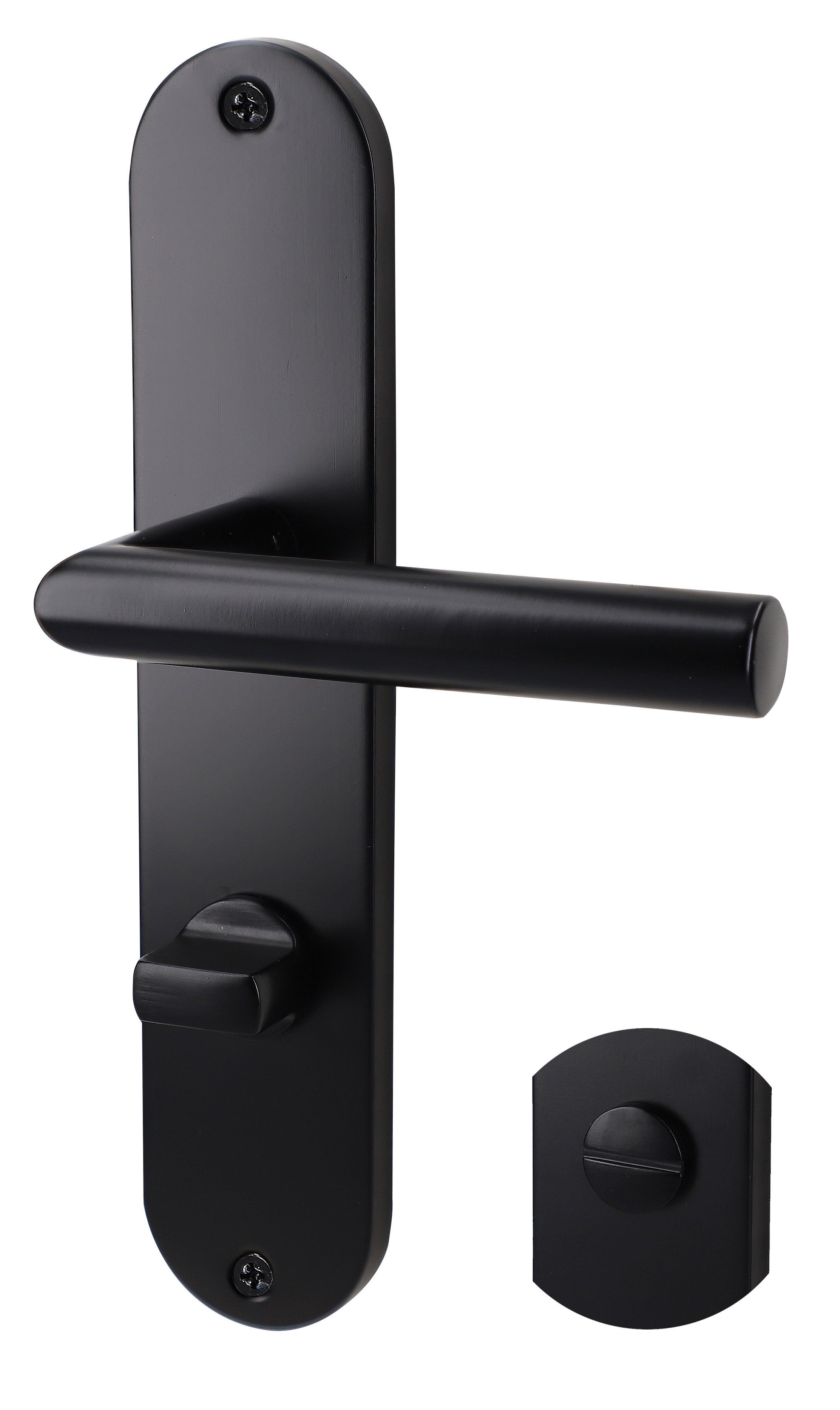 Alpertec Türbeschlag Renovierungsgarnitur 4er Set, ES schwarz, 3 Zimmertüren, 1 Bad-WC-Tür (Set, 4 St), Edelstahl schwarz