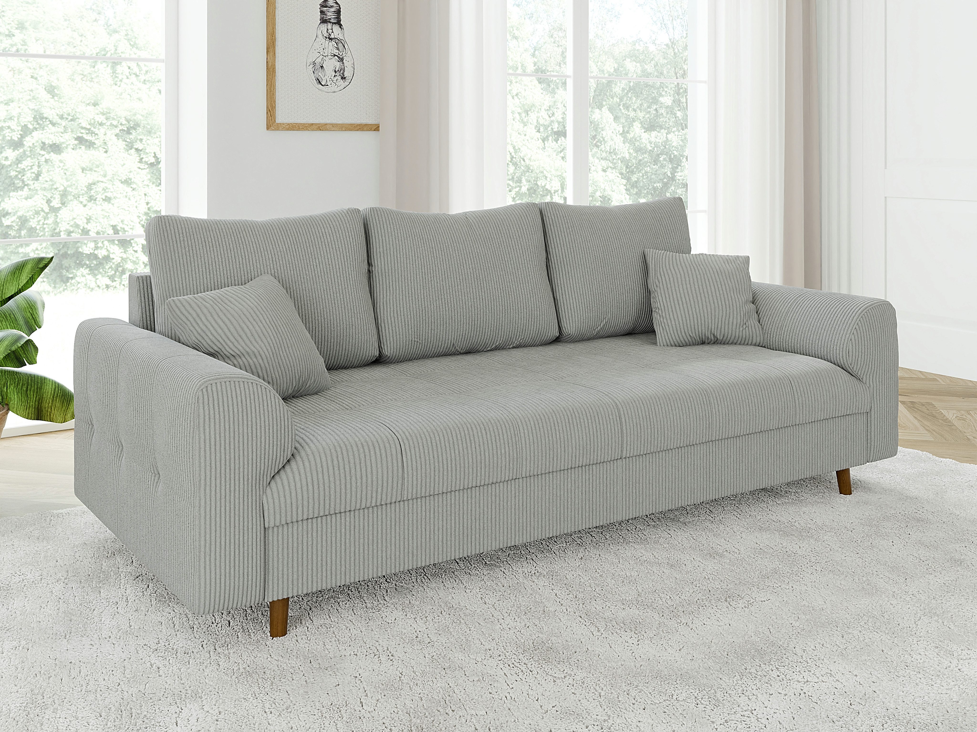 S-Style Möbel 3-Sitzer Sofa Zara mit Holzfüßen im skandinavischen Stil aus günstig online kaufen