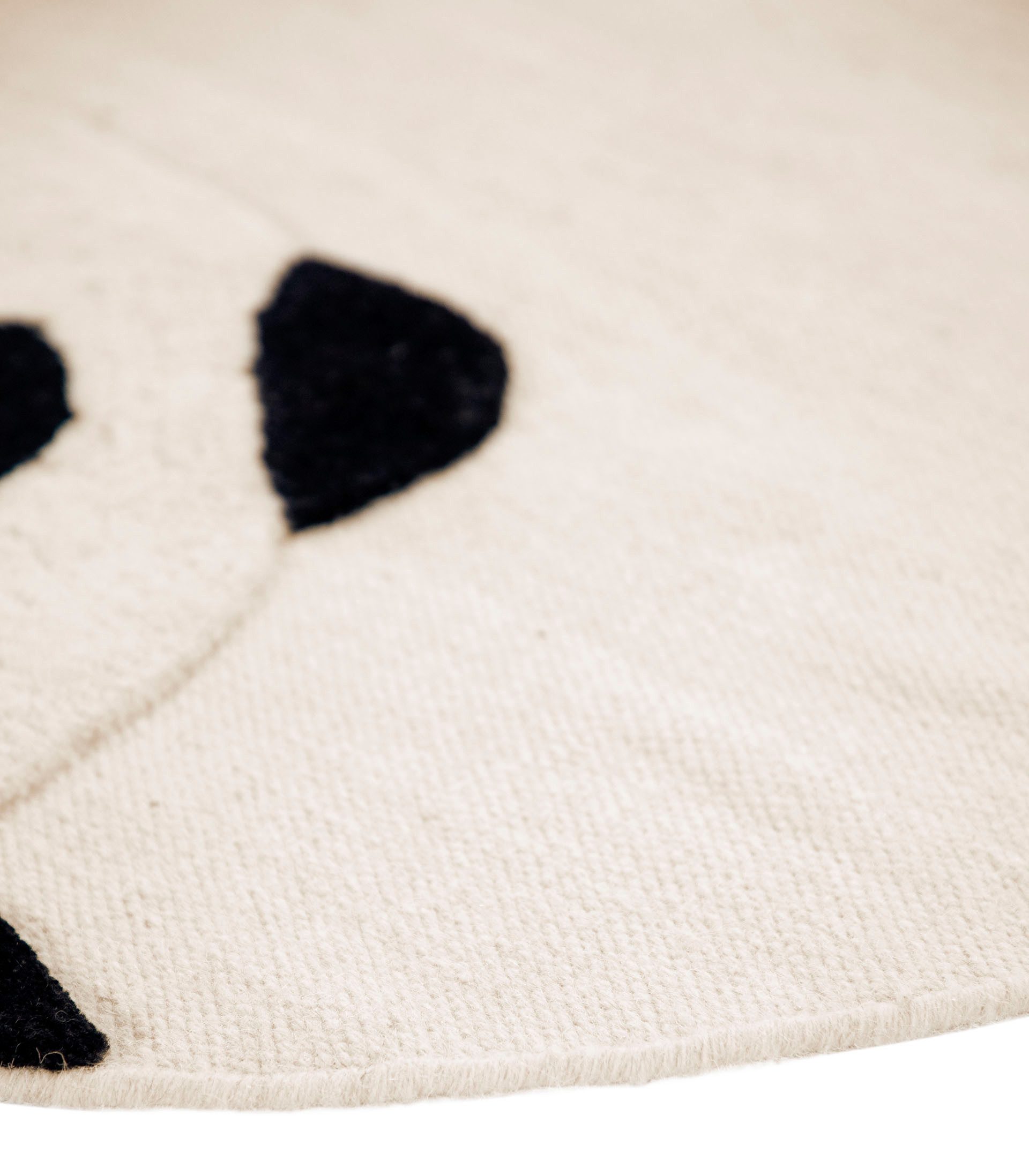 carpetfine Kinderteppich Panda, rund, Höhe: 0,6 mm
