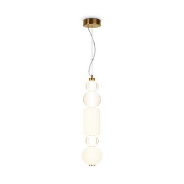 Maytoni LED Pendelleuchte, Hängelampe Pendelleuchte Esstischlampe gold Glas Wohnzimmerlampe H