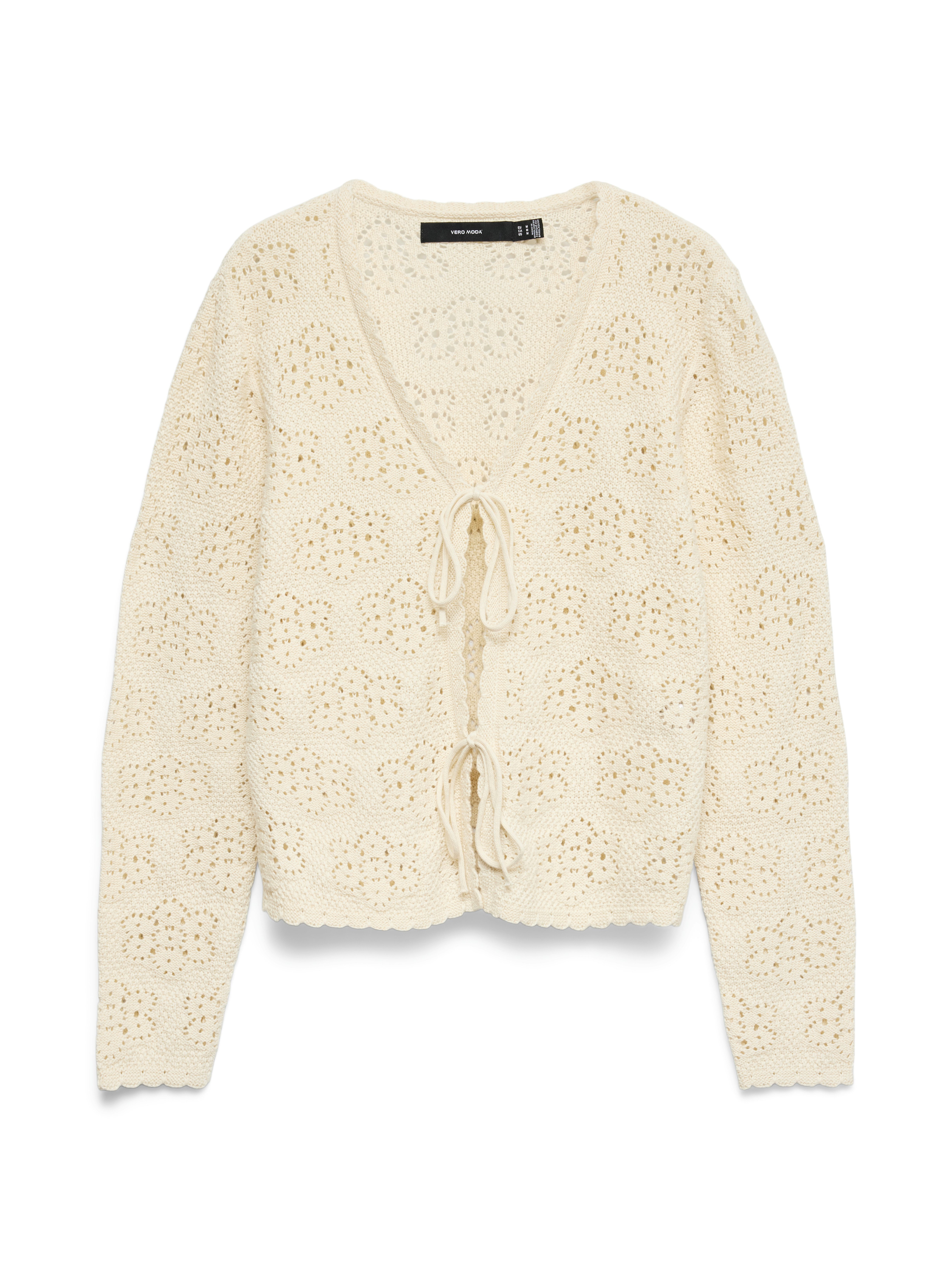 Strickjacke VMAVA LS V-NECK TIE STRING CARDIGAN