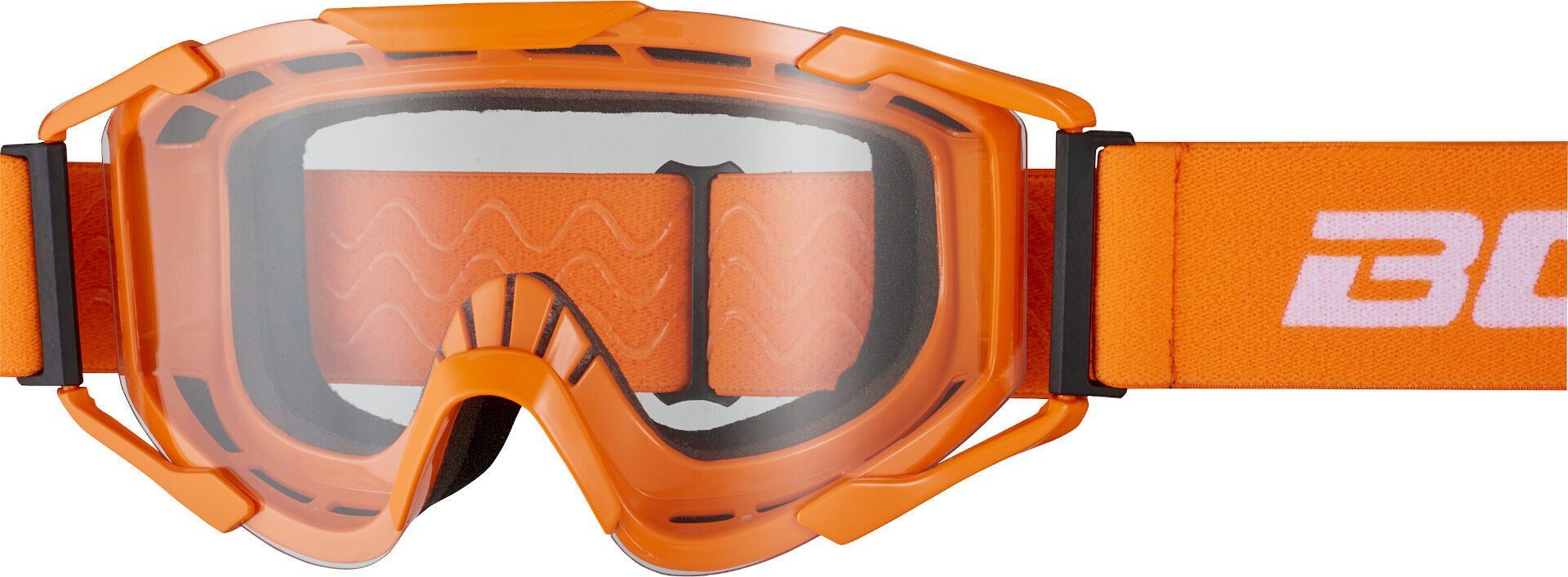 B-ST Orange/White Motorradbrille Bogotto Motocross Brille