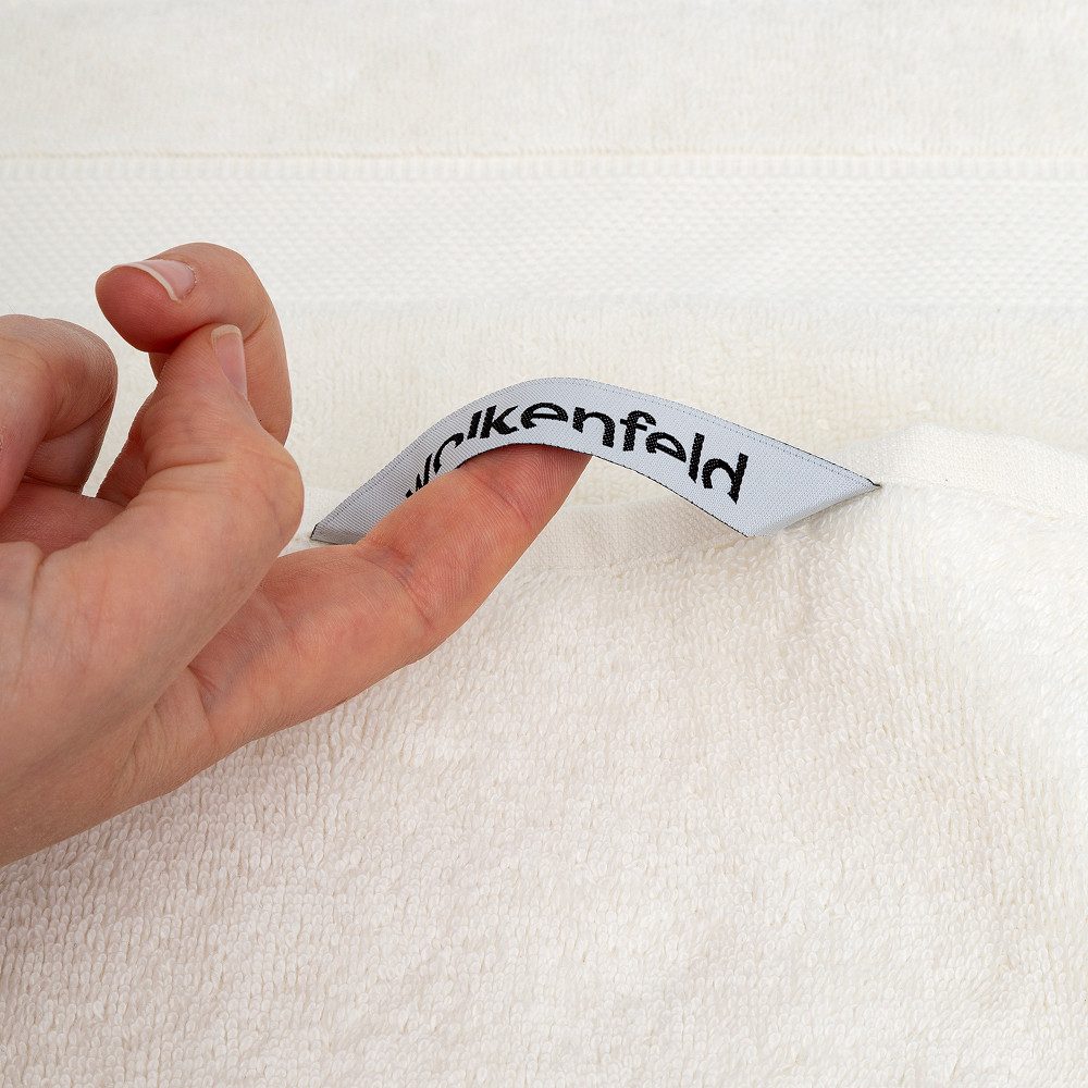 Wolkenfeld Handtuch Set Premium Low-Twist Baumwolle 550 g/m² – 8-teilig mit Waschlappen, Frottier (8-St), 2 Badetücher, 2 Handtücher groß & 4 Waschlappen
