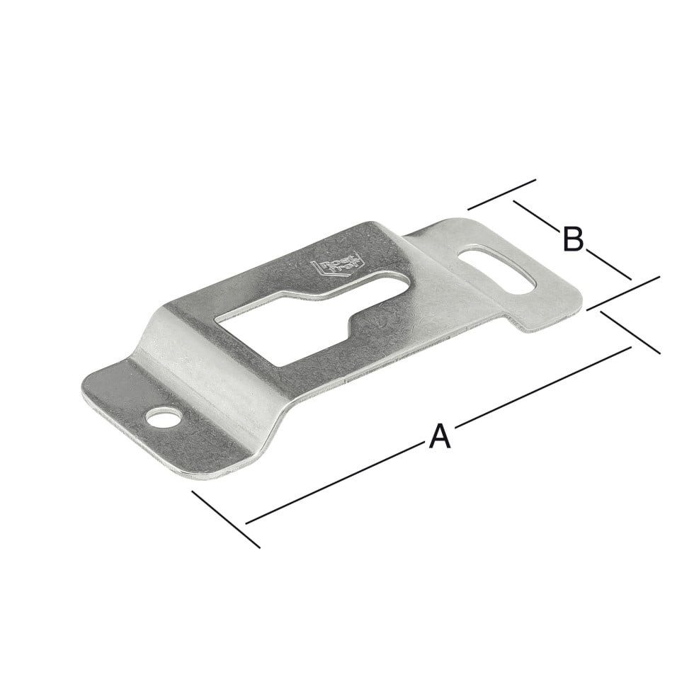 Vormann Möbelbeschlag Vormann Aufhängelaschen 74 x 32 mm