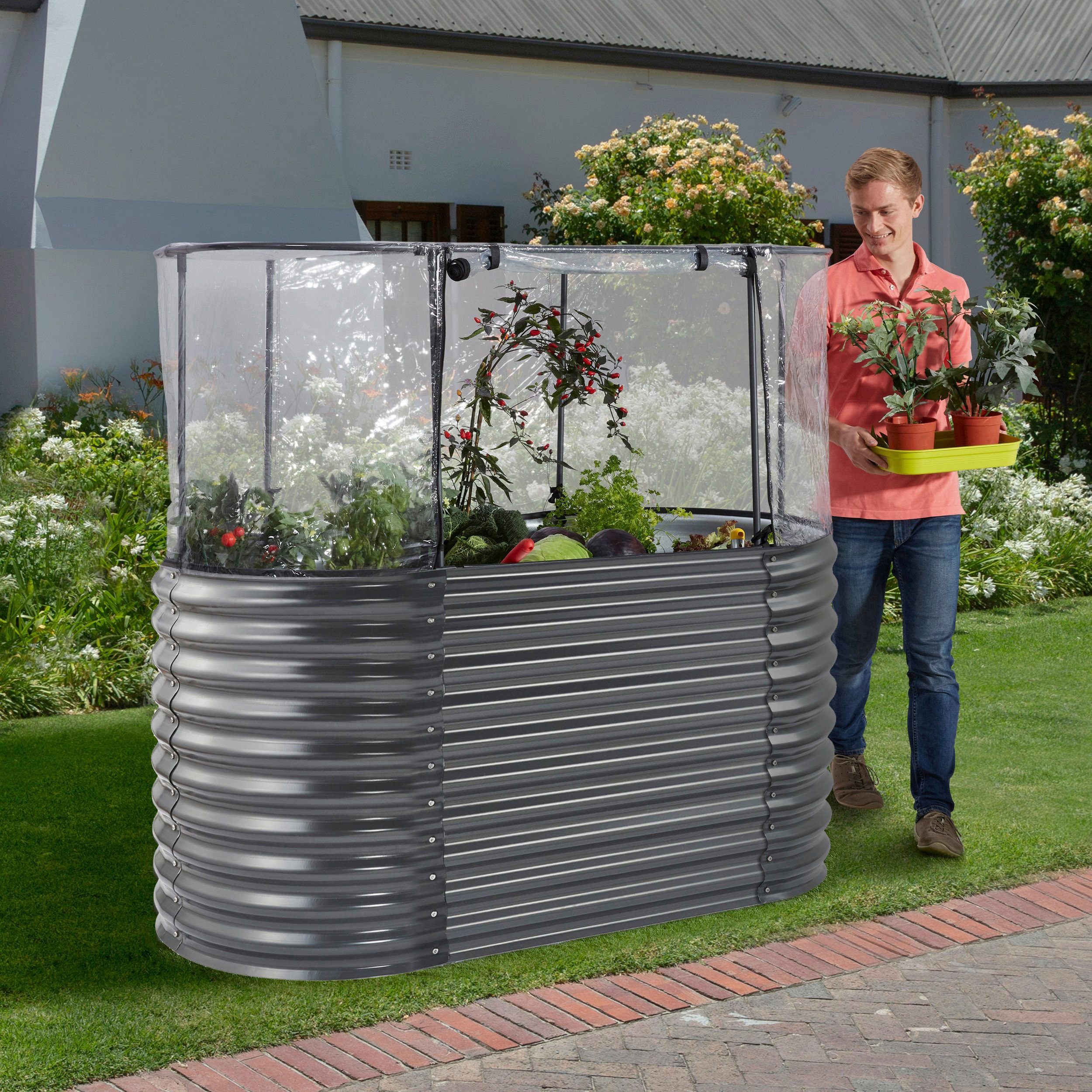 Hochbeet 2-in-1 Hoch-und Anzuchtbeet