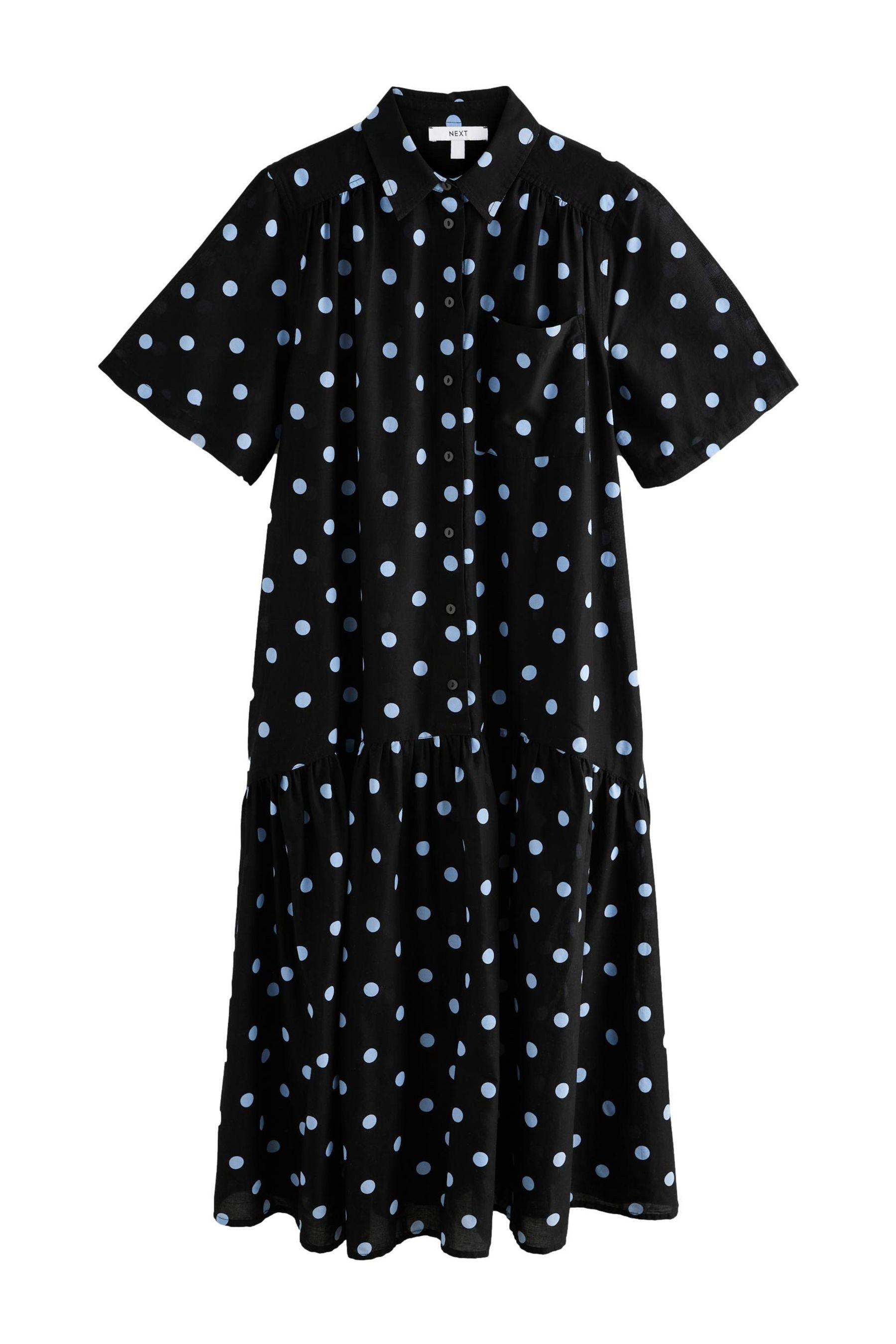 Next Maxikleid Kurzarm-Maxikleid aus Baumwolle mit günstig online kaufen
