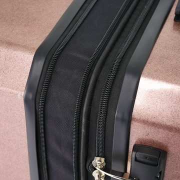 HEYHIPPO Kofferset 3-teiliges Gepäckset, hochwertiges PVC-Material, (TSA-zugelassenes Sicherheitsschloss), 360° leichtgängig drehbare Räder, geeignet für Reisen, Geschäftsreisen