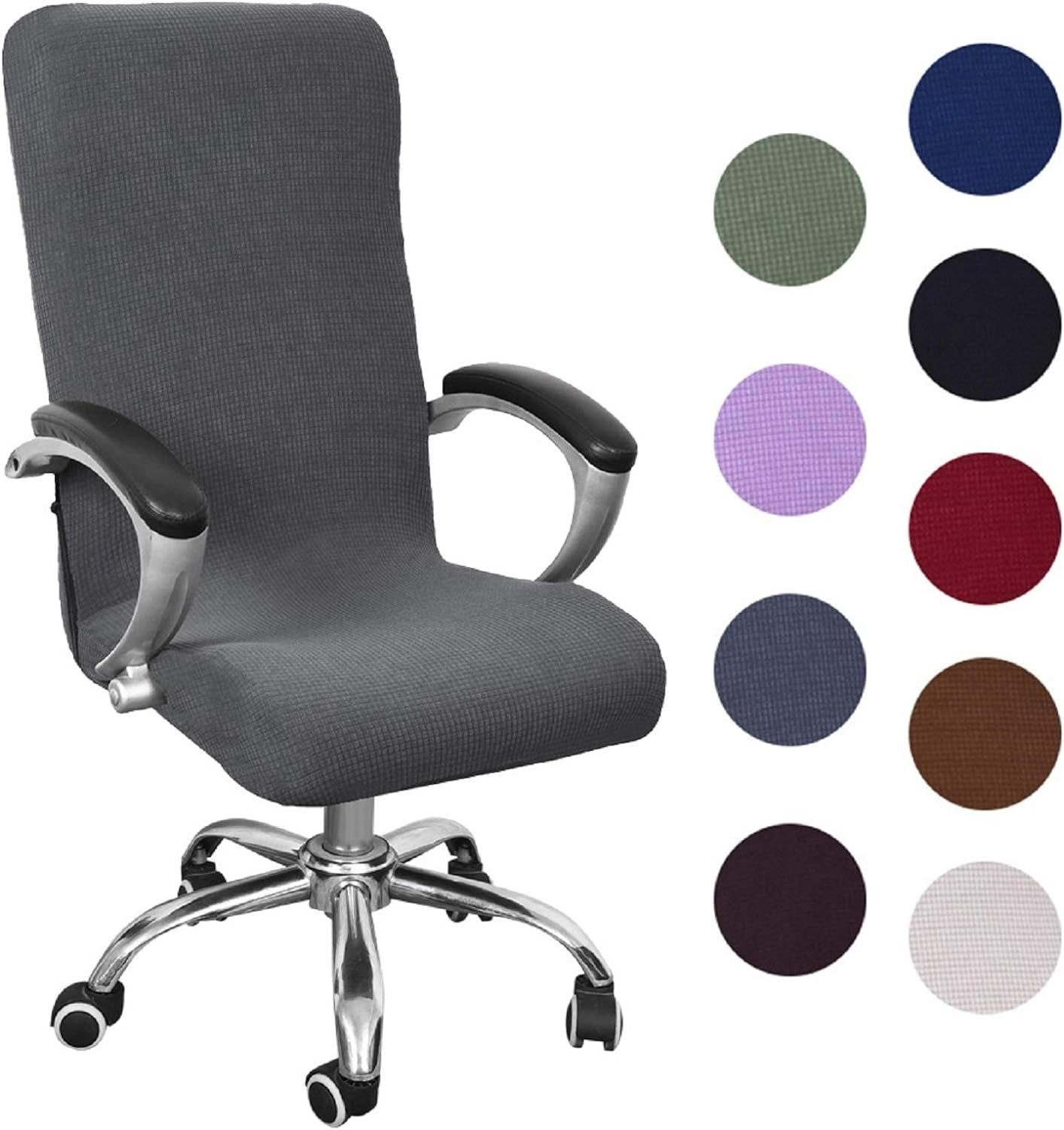 Agger Bürostuhlhusse Bürostuhl bezug Bürostuhlabdeckung Stuhlhussen Drehstuhl Bezug, Moderne Stuhlüberzug Sessel Cover Elastische Waschbar Stuhlhussen
