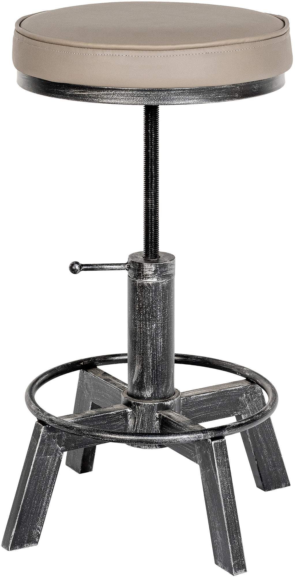 furnicato Hocker Sitzhocker Destin 42x42x44-63 cm antik silber (1 St)