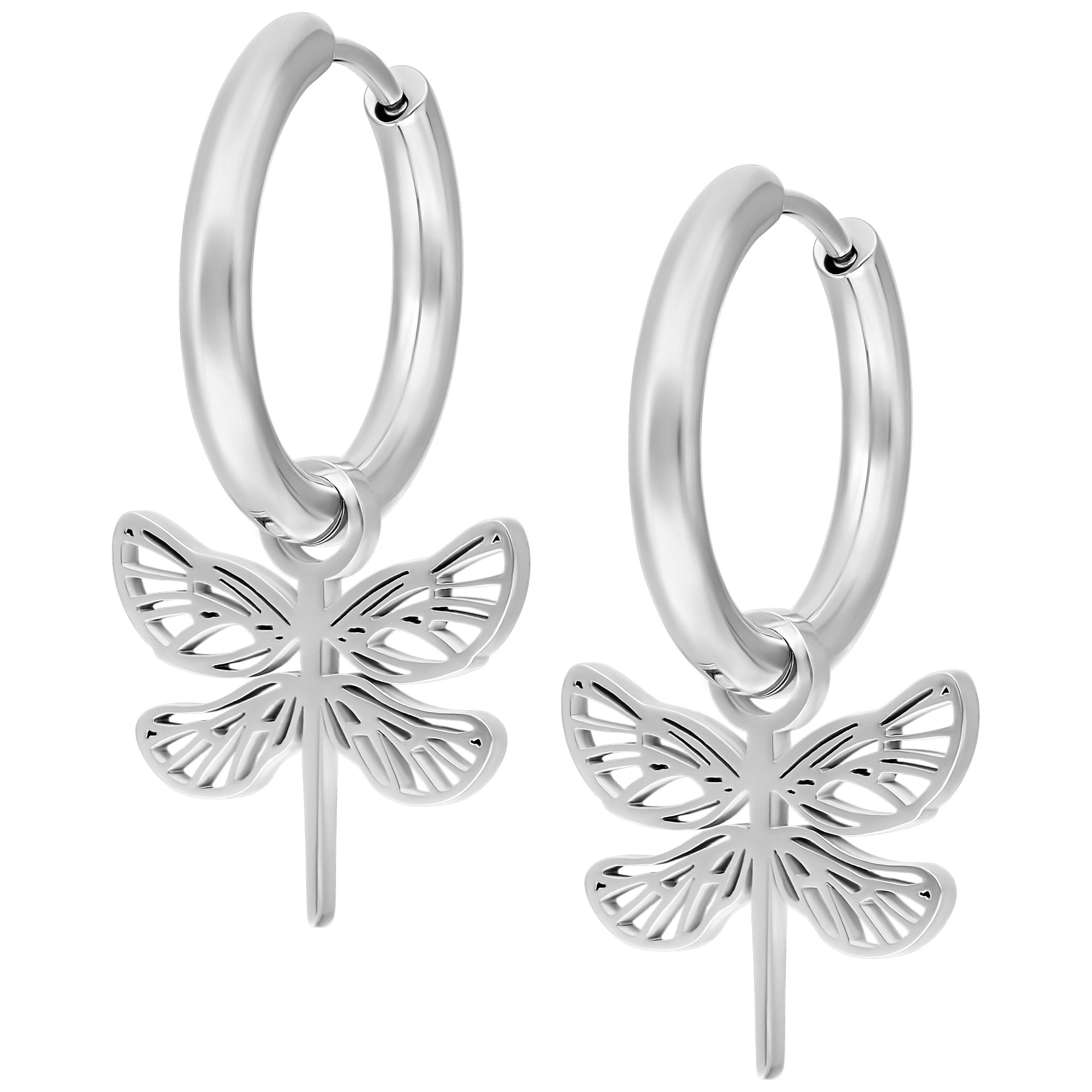 Paar Ohrhänger Little Dragonfly Hoops