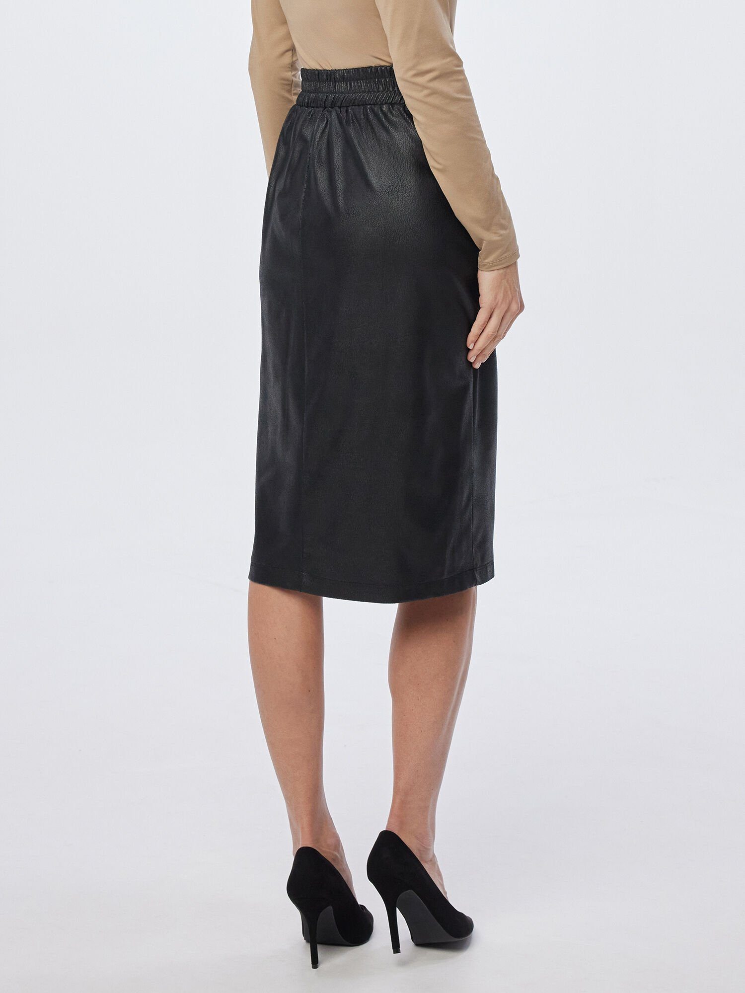 MONACO blue Plisseerock Lederimitatrock figurumspielend in Lederoptik günstig online kaufen