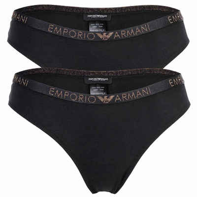 Emporio Armani Slip Damen Brazilian Briefs, 2er Pack - Slips, Stretch