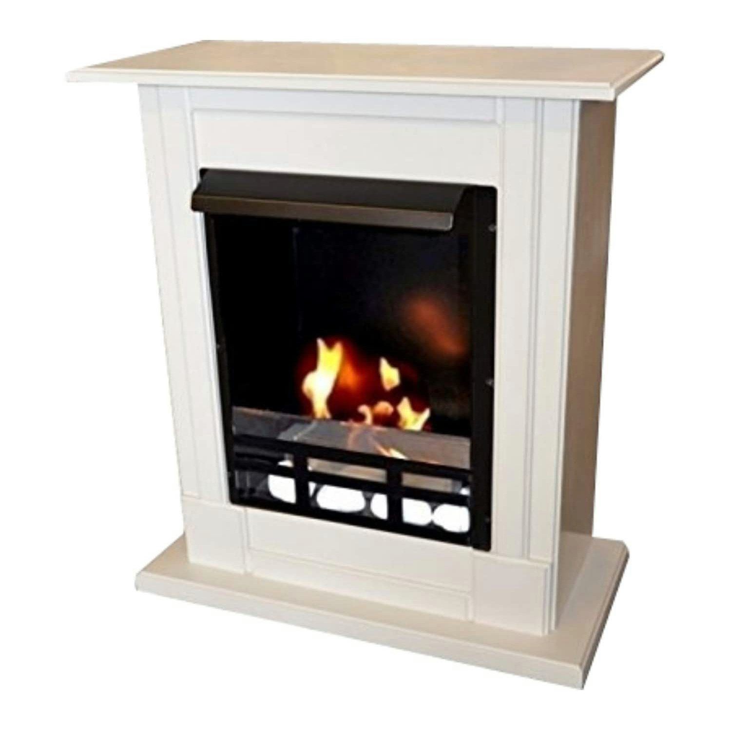 Kaminbau Mierzwa Echtfeuer-Dekokamin Madrid (Deluxe, Brenngel & Bio-Ethanol Kamin inkl. regulierbarem Brenner & Zubehör), Farbwahl, Gelkamin, Ethanolkamin, Kaminofen, Bodenkamin