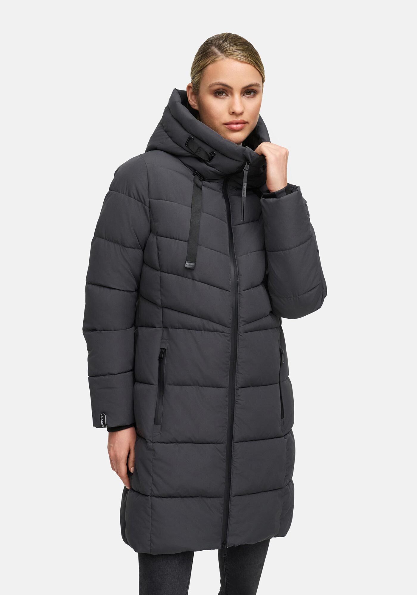 Marikoo Winterjacke Natsukoo XVI Stepp Mantel mit großer Kapuze