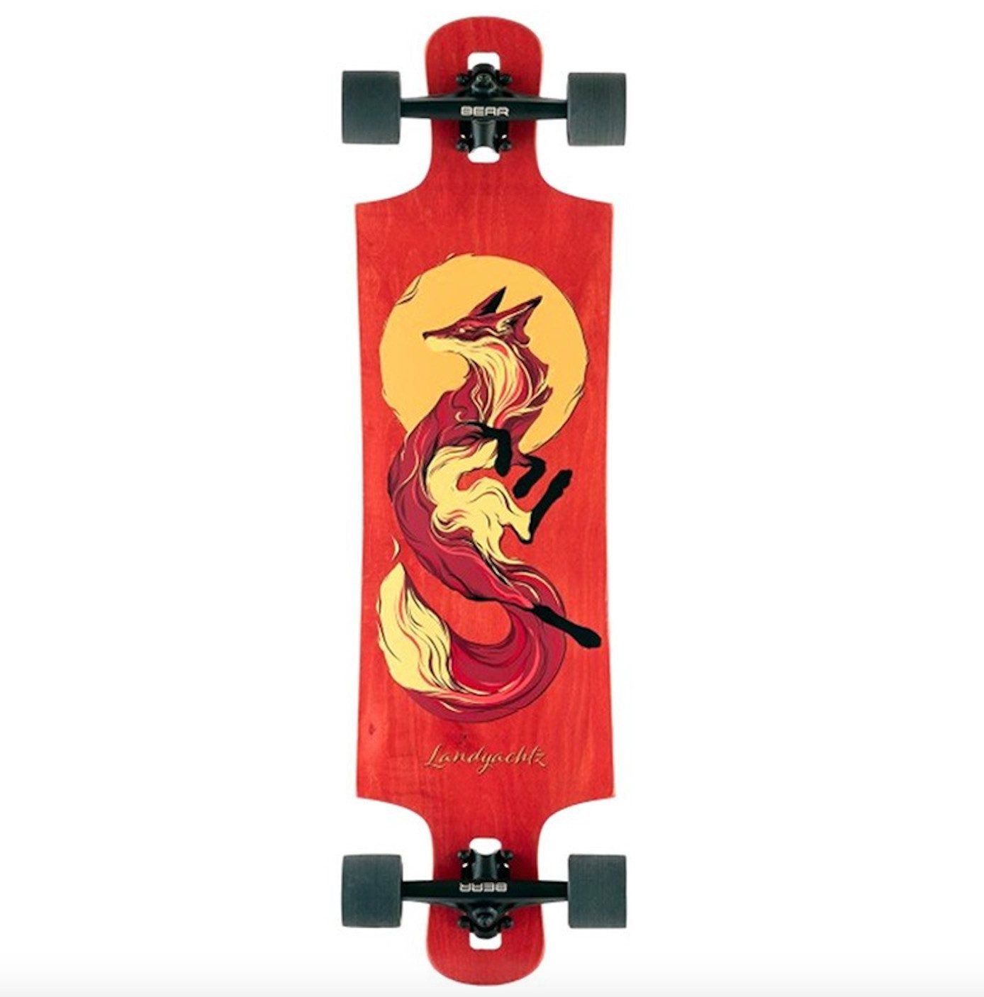 Landyachtz Longboard Drop Hammer 36.5'' Sun Fox Longboard – Ideal zum Carven