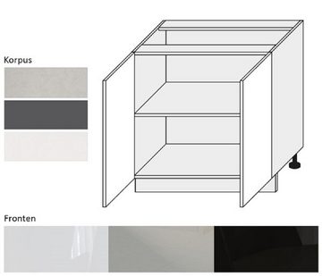 Feldmann-Wohnen Unterschrank ESSEN (Küchenunterschrank, Küchenschrank) ES-D11/80 - Korpus- und Frontfarbe wählbar