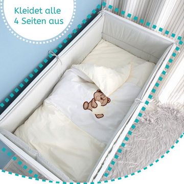 Stillerbursch Bettnestchen Soft Nest, (1-tlg), Kantenschutz rundum für Ihr Babybett 60x120, reguliert Klima, in grau