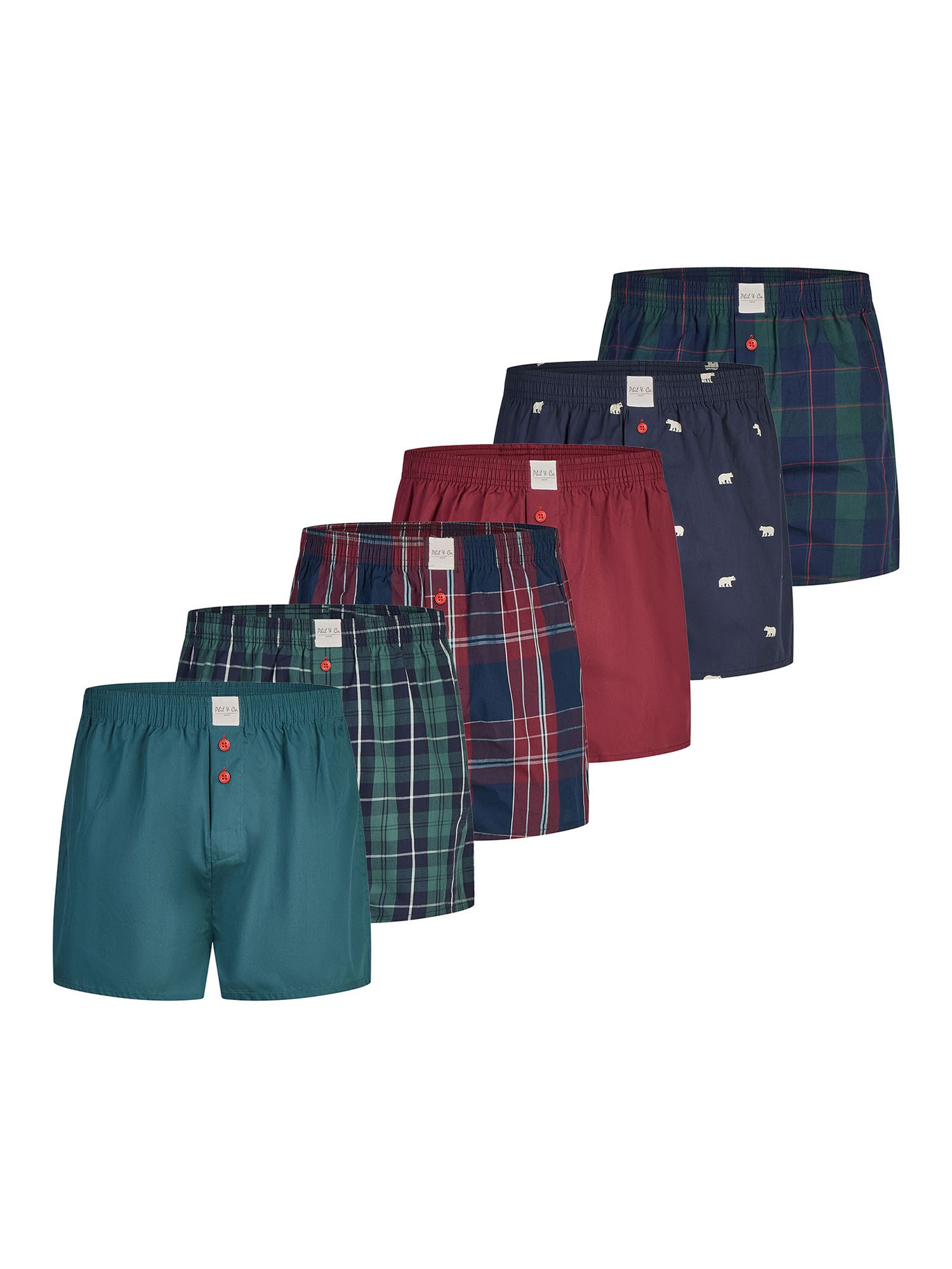 Phil & Co. Boxer Classics - gewebte Boxershorts - Baumwolle - Sparpack (6-S günstig online kaufen