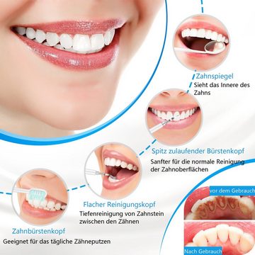 Dedom Mundduschen-Ersatzdüse Elektrischer Zahnreiniger,multifunktionale Reinigung,3-in-1-Set, elektrische Zahnbürsten-Sets,Zahnsteinentferner