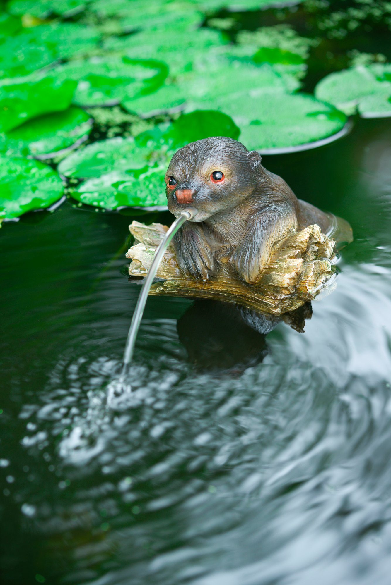 Ubbink Wasserspeier Otter, Schwimmt auf dem Wasser, BxLxH