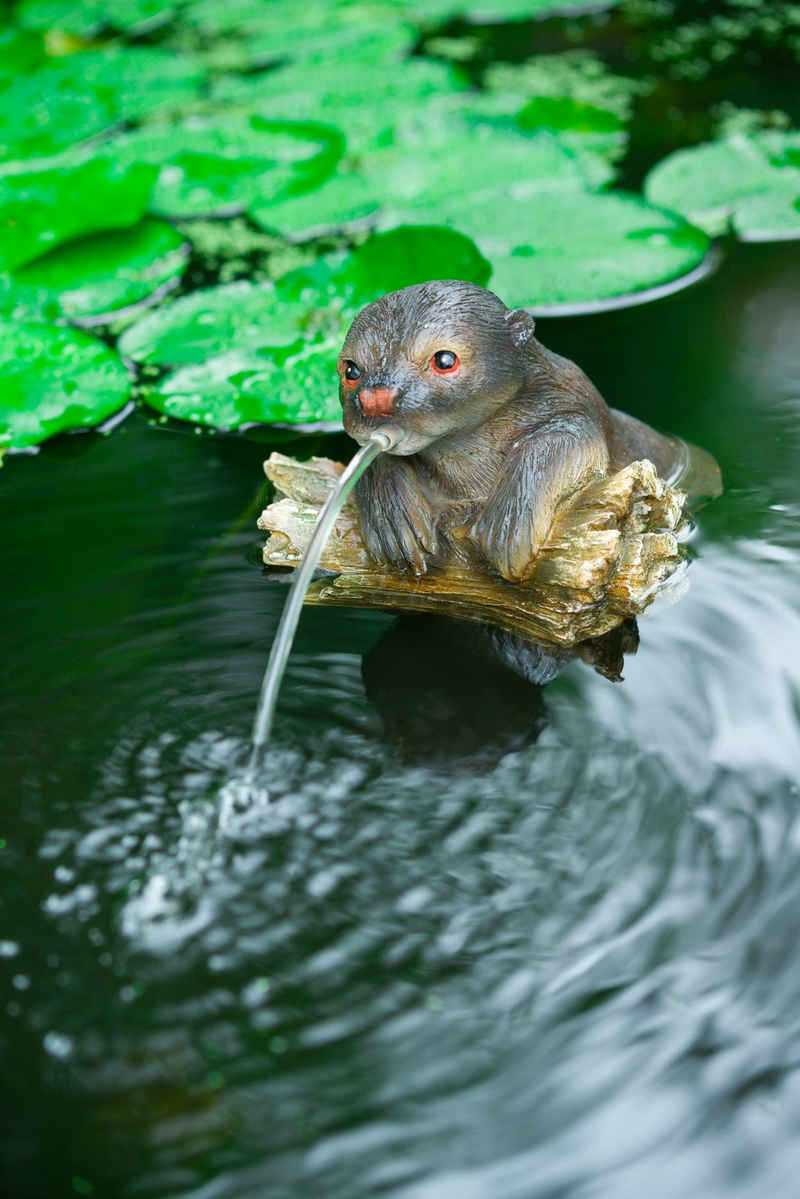 Ubbink Wasserspeier Otter, Schwimmt auf dem Wasser, BxLxH: 21x22x19 cm