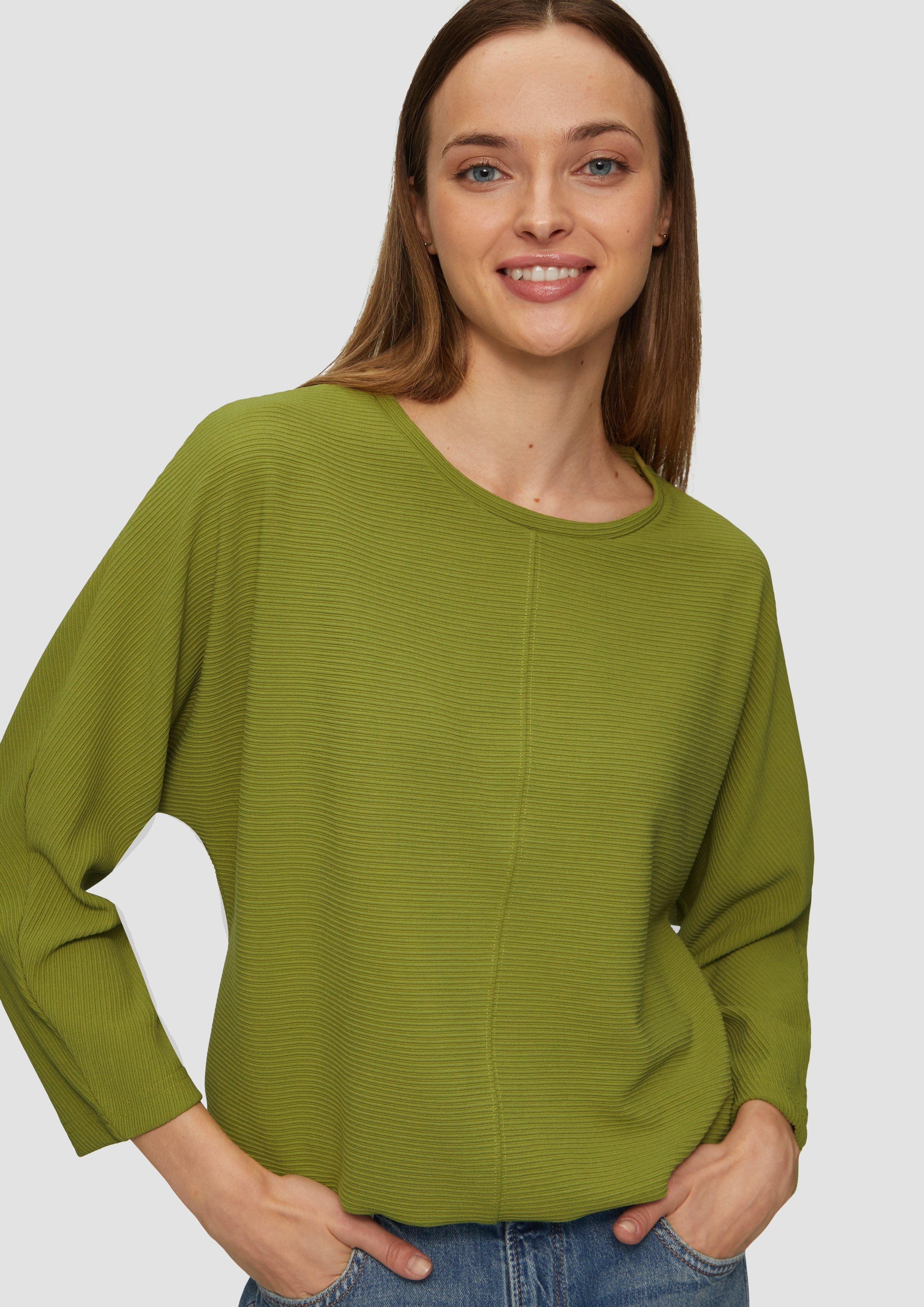 s.Oliver Sweatshirt Strukturiertes Sweatshirt mit Fledermausarm günstig online kaufen