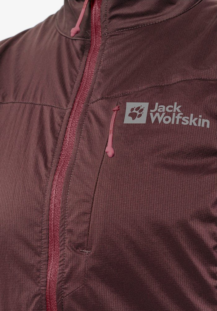 W dark-maroon Funktionsweste Wolfskin VEST Jack ALPHA MOROBBIA