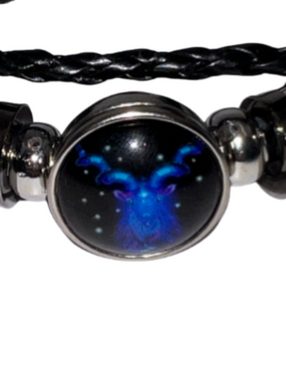 Stelby Armband mit Gravur Armband Sternzeichen Steinbock mit 3D Gravur im Glas