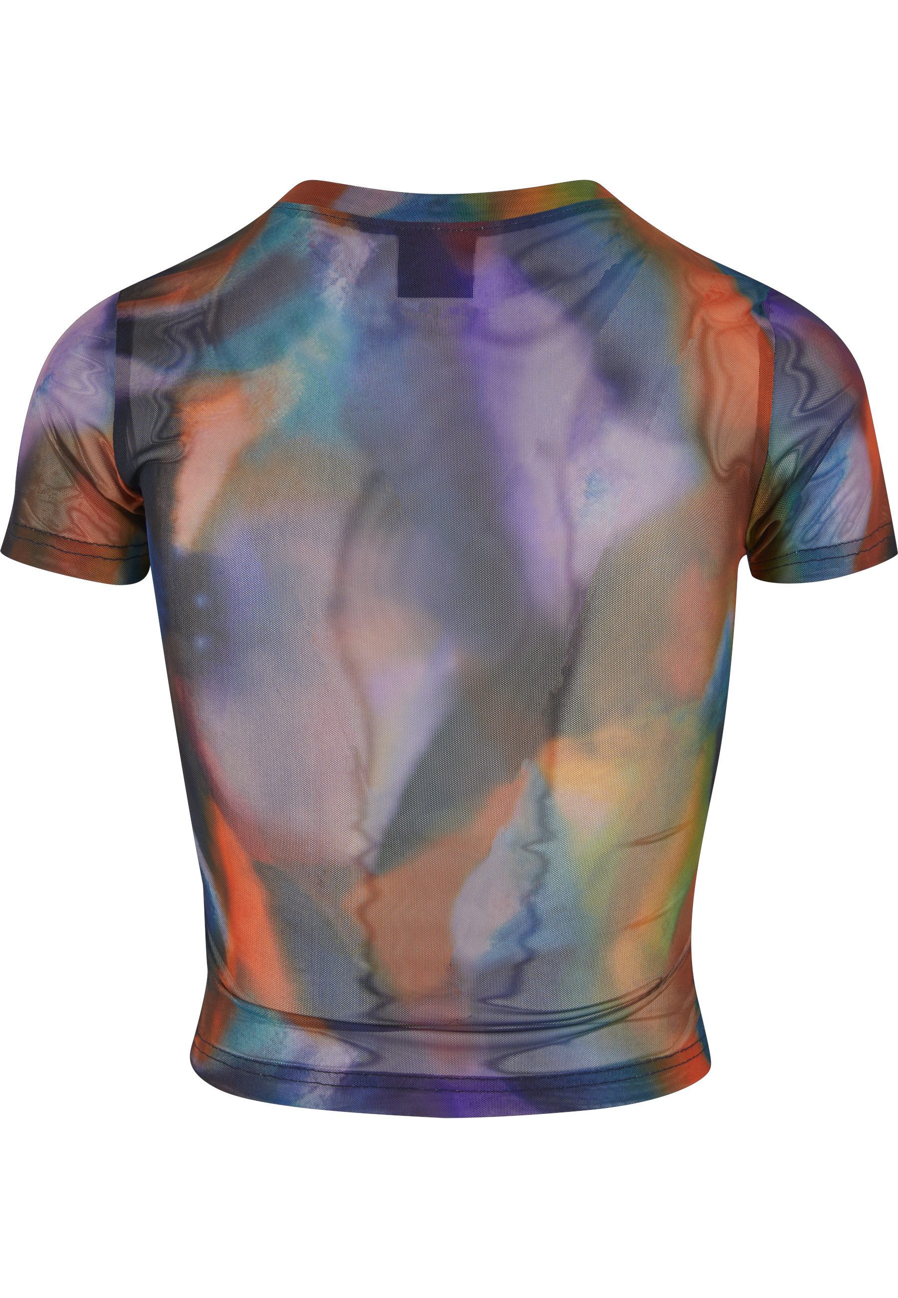 URBAN CLASSICS T-Shirt Urban Classics Damen Ladies AOP Mesh Tee (1-tlg)