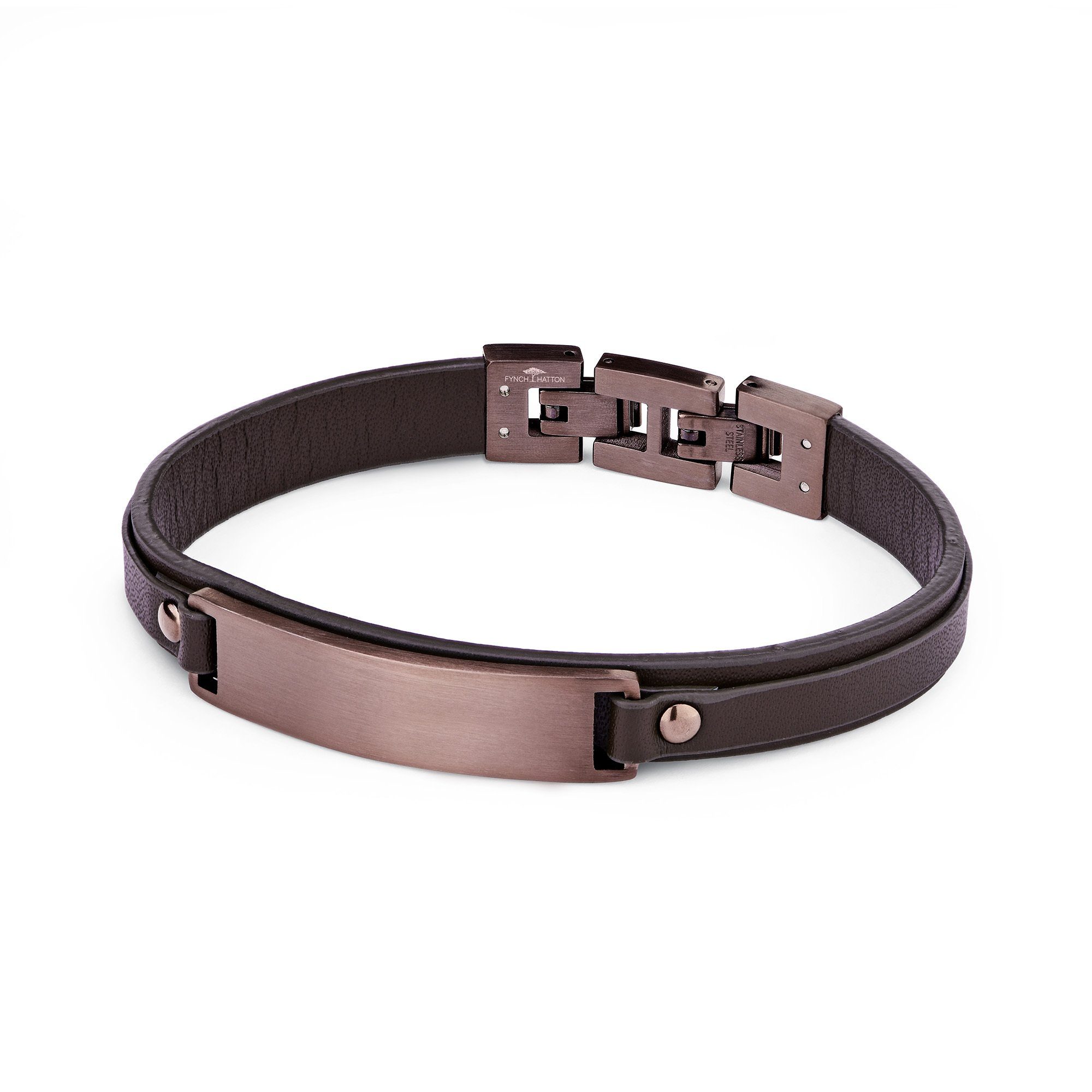 FYNCH-HATTON Armband Leather meets Metal Echtleder