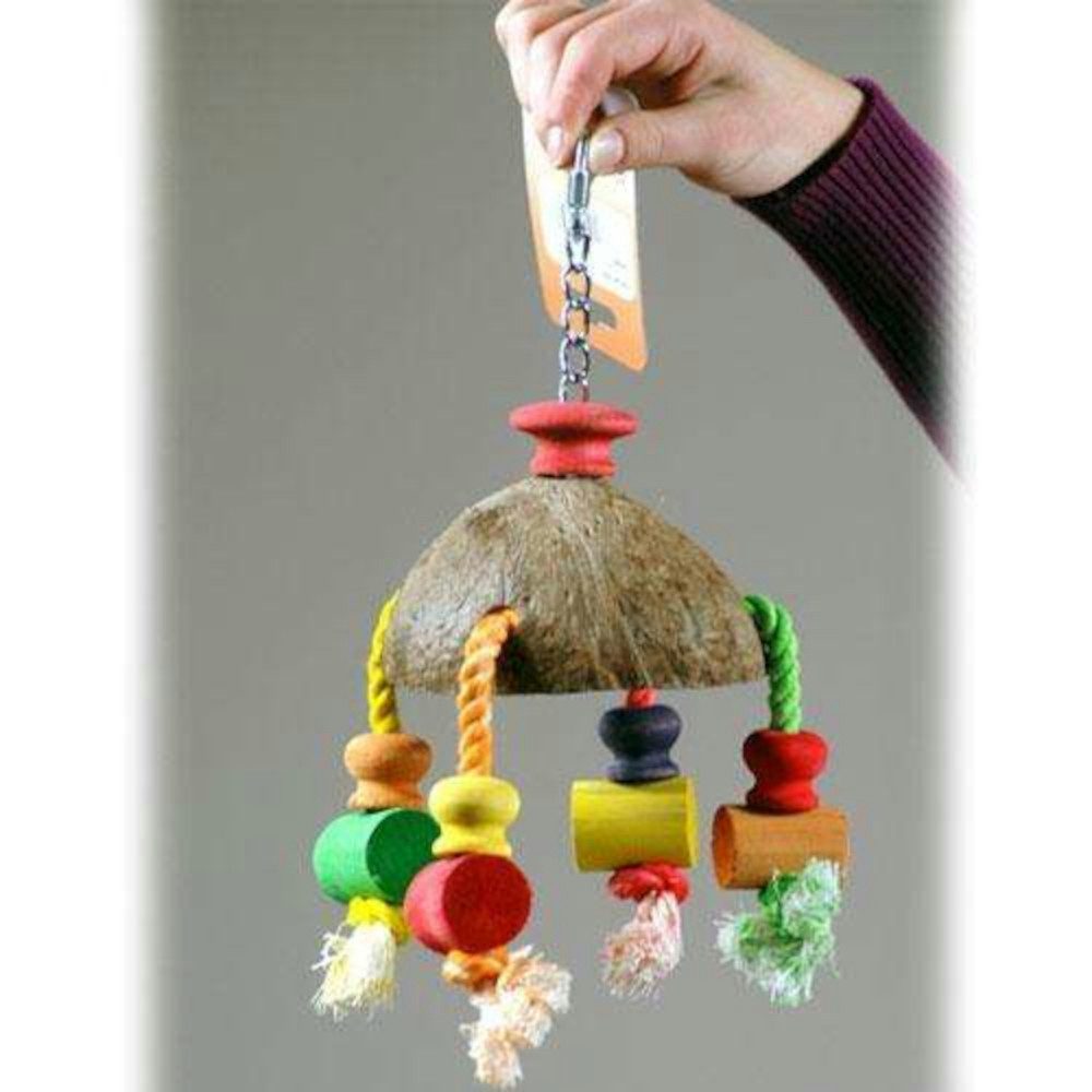 Pet-Star Vogelspielplatz Papageien- / Sittichspielzeug KOKOSHÄLFTE