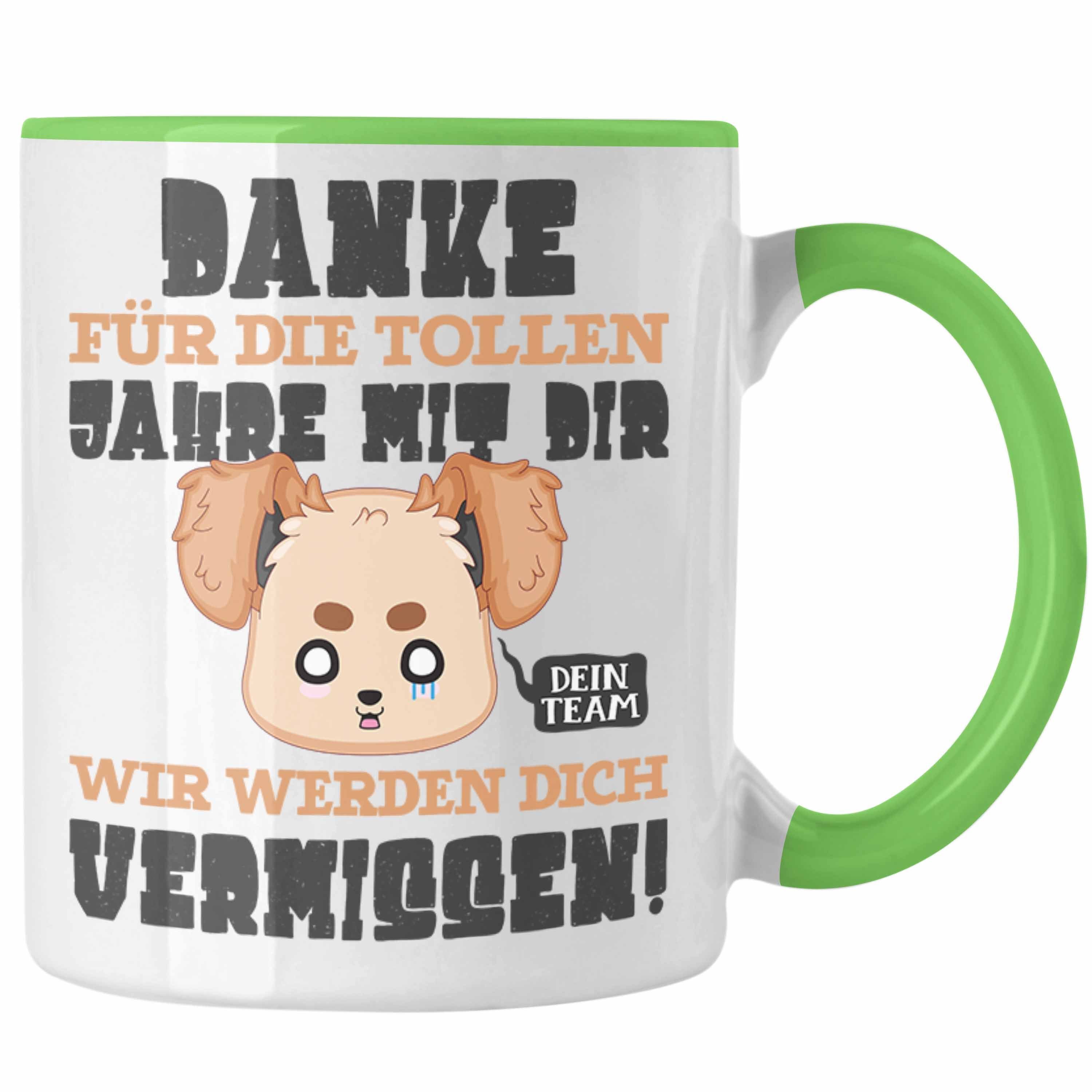 Renteneintritt Die Tasse Geschenkidee Jobwechsel Rente Geschenk Jahre Danke Trendation Trendation Tasse Tollen - Abschied Für Kollegin Kollege Job Grün Neuer