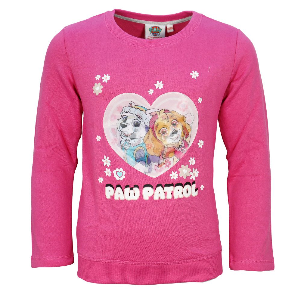 PAW PATROL Rundhalspullover Paw Patrol Skye Everest Kinder Pullover Pulli Wechselbild Gr. 98 bis 128