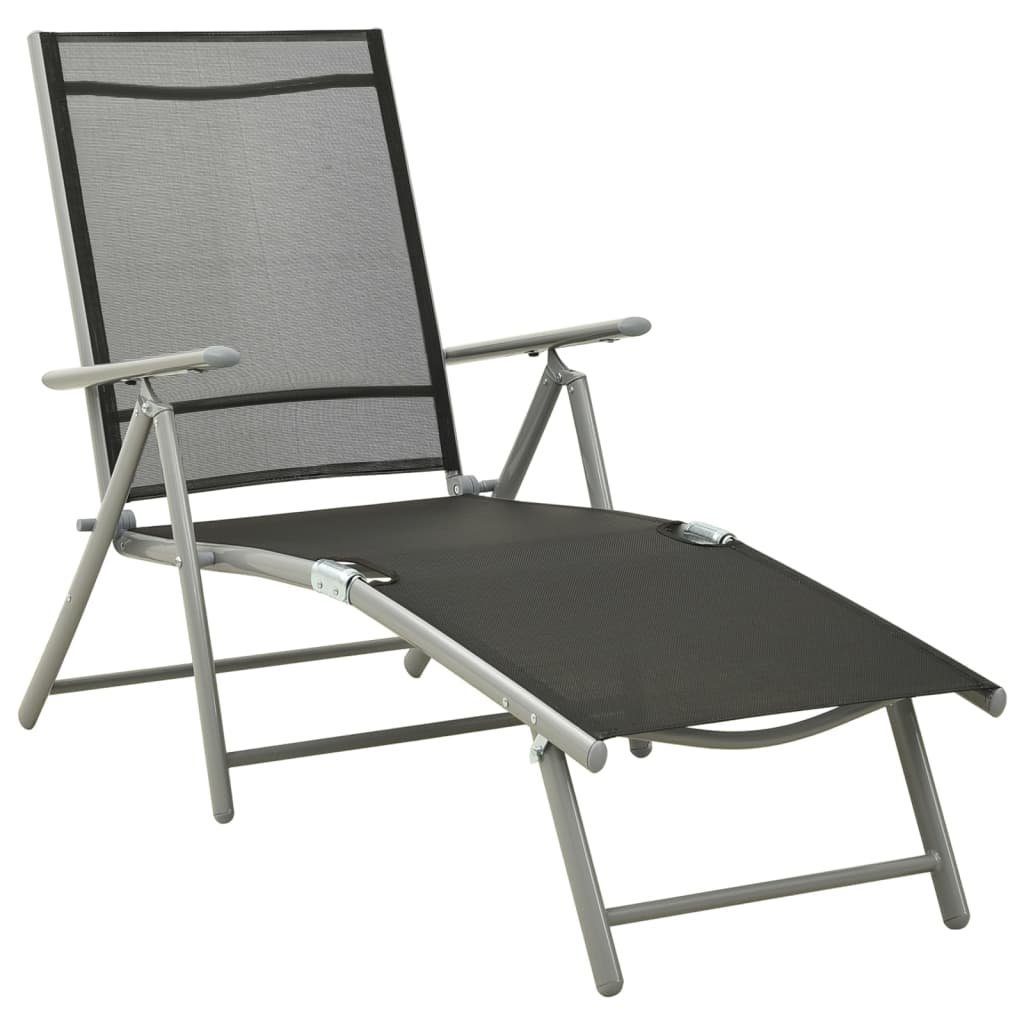 Silbern, Aluminium Textilene und vidaXL Garten-Lounge-Set (3-tlg) Gartenlounge-Set 3-tlg.