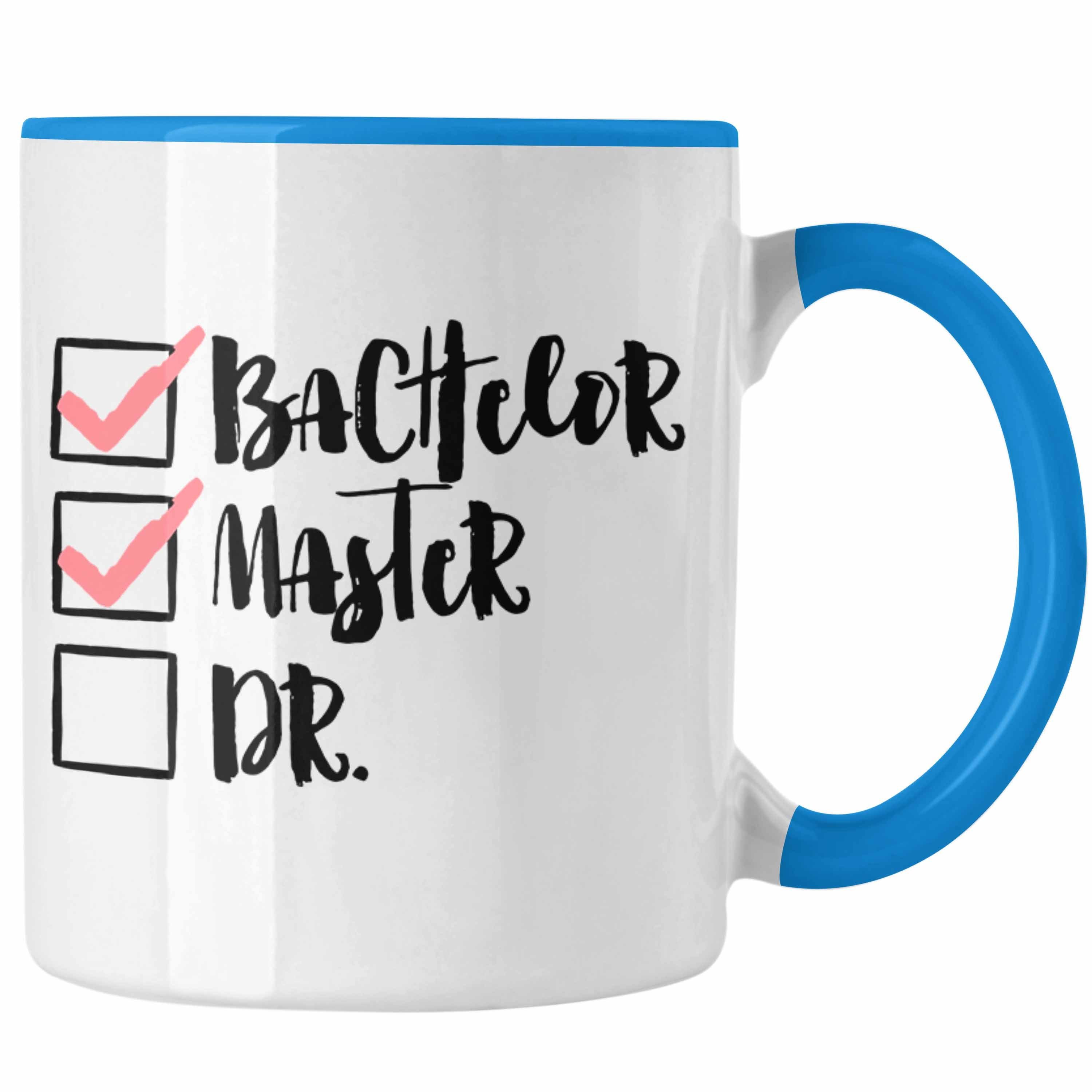 Blau Trendation Geschenk Tasse Master - Trendation Doktor Master Bestanden Abschluss Prüfung Graduation Bachelor Studium - Tasse